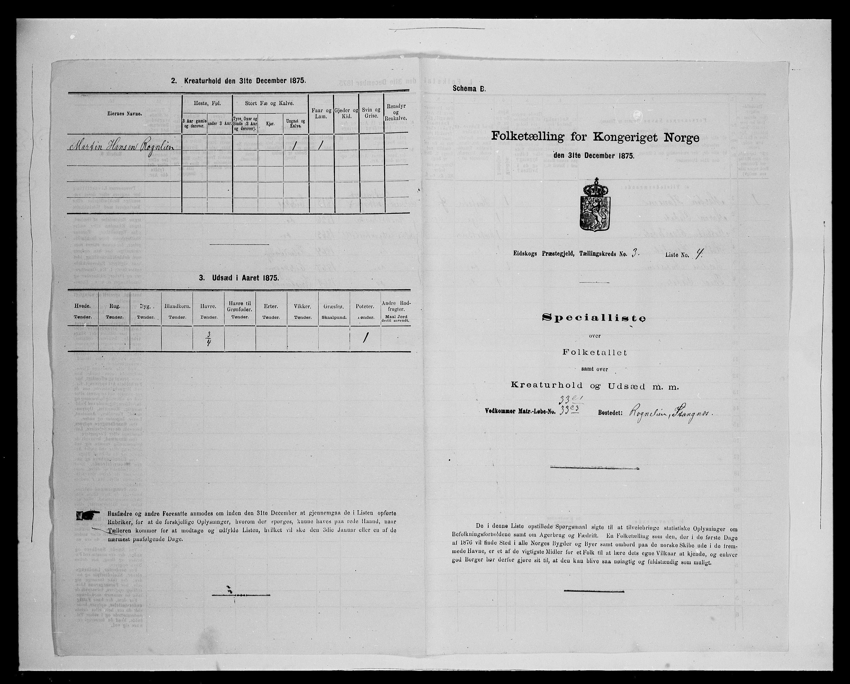 SAH, 1875 census for 0420P Eidskog, 1875, p. 475