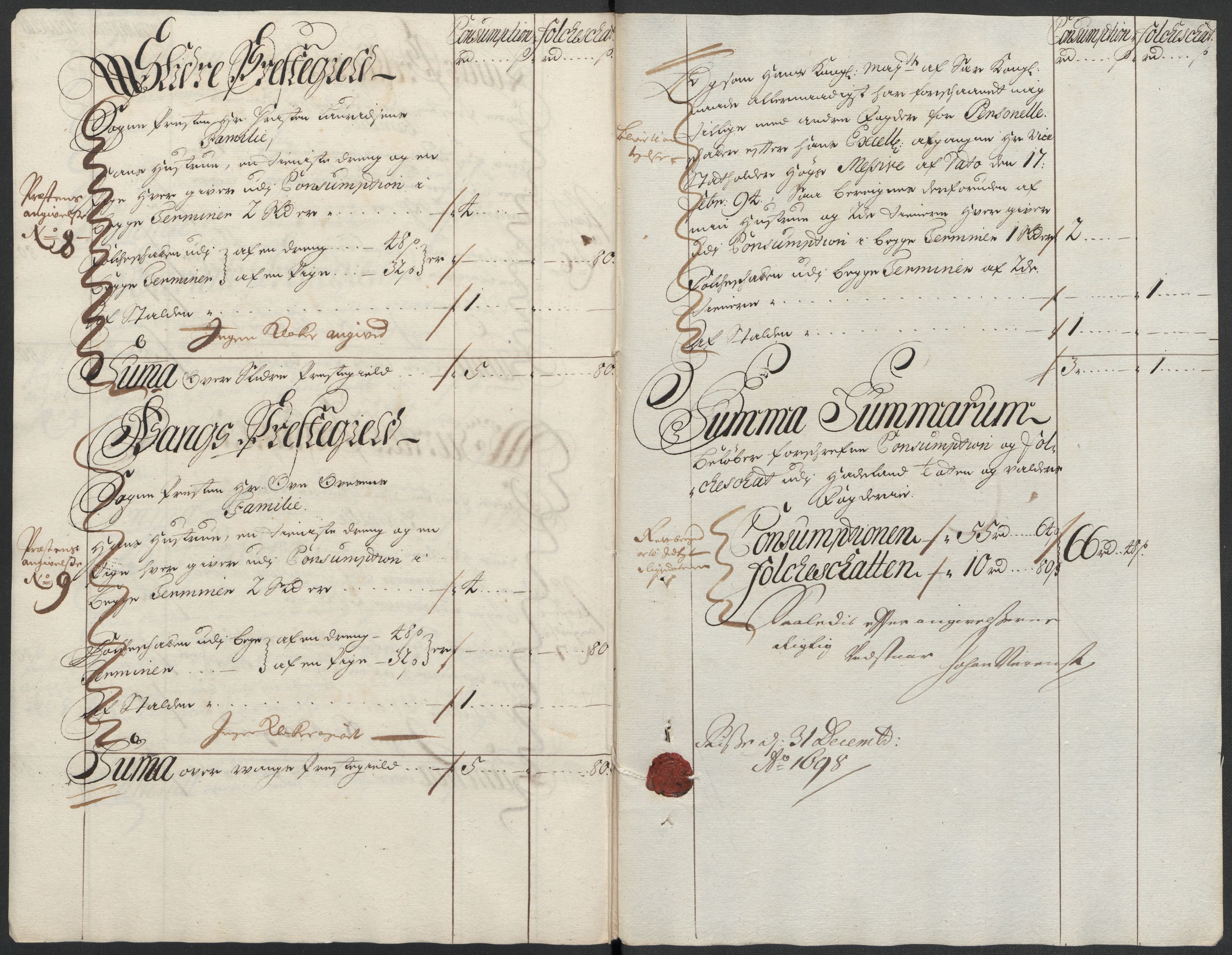 Rentekammeret inntil 1814, Reviderte regnskaper, Fogderegnskap, RA/EA-4092/R18/L1296: Fogderegnskap Hadeland, Toten og Valdres, 1698, p. 166
