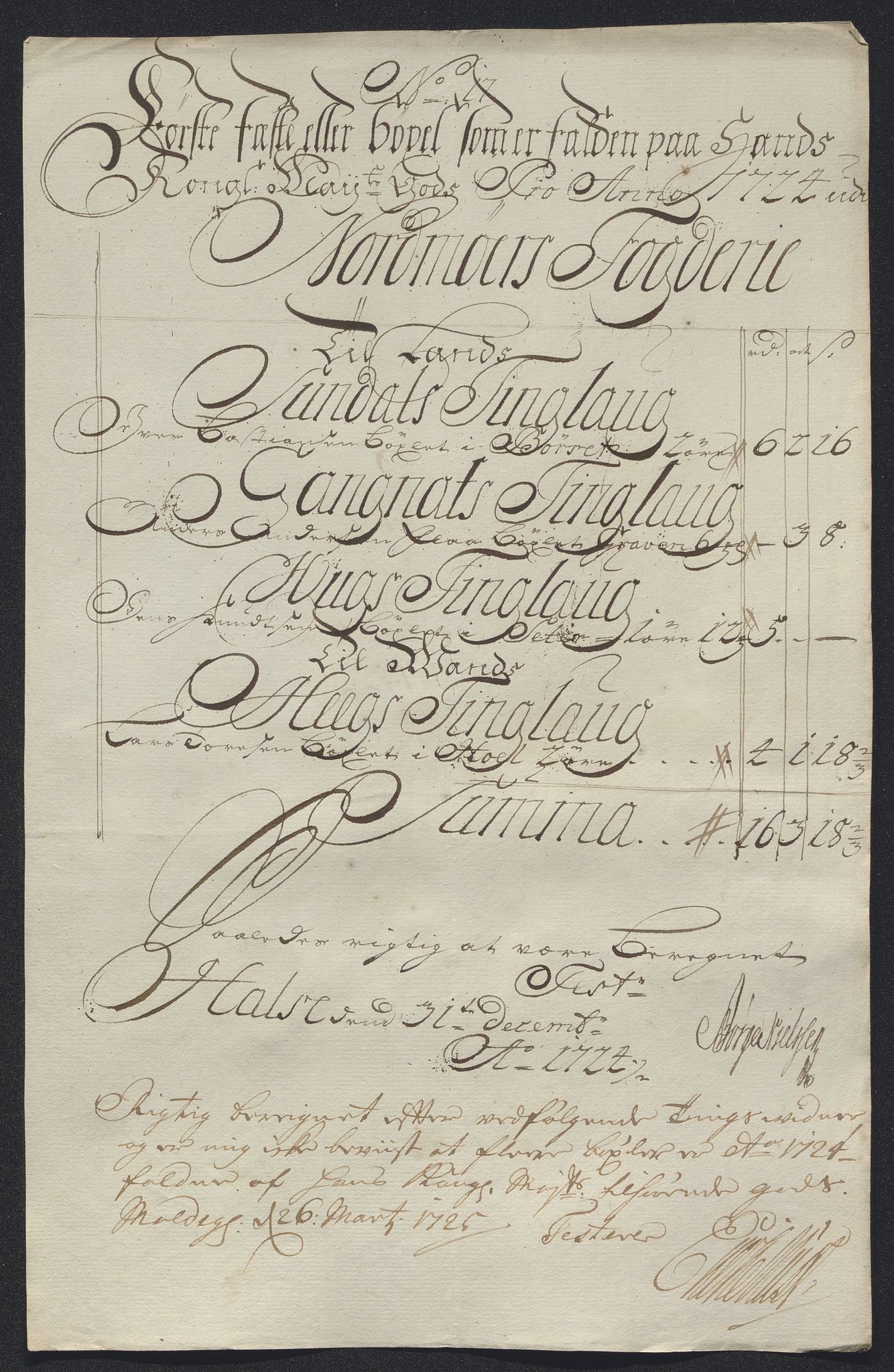 Rentekammeret inntil 1814, Reviderte regnskaper, Fogderegnskap, AV/RA-EA-4092/R56/L3757: Fogderegnskap Nordmøre, 1724, p. 158