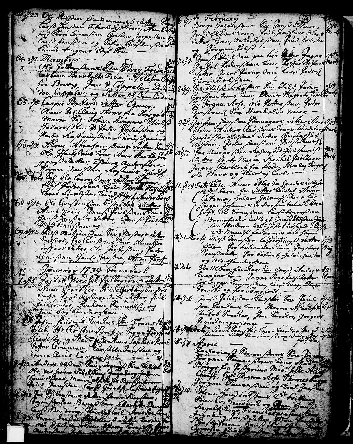 Skien kirkebøker, SAKO/A-302/F/Fa/L0002: Parish register (official) no. 2, 1716-1757, p. 125