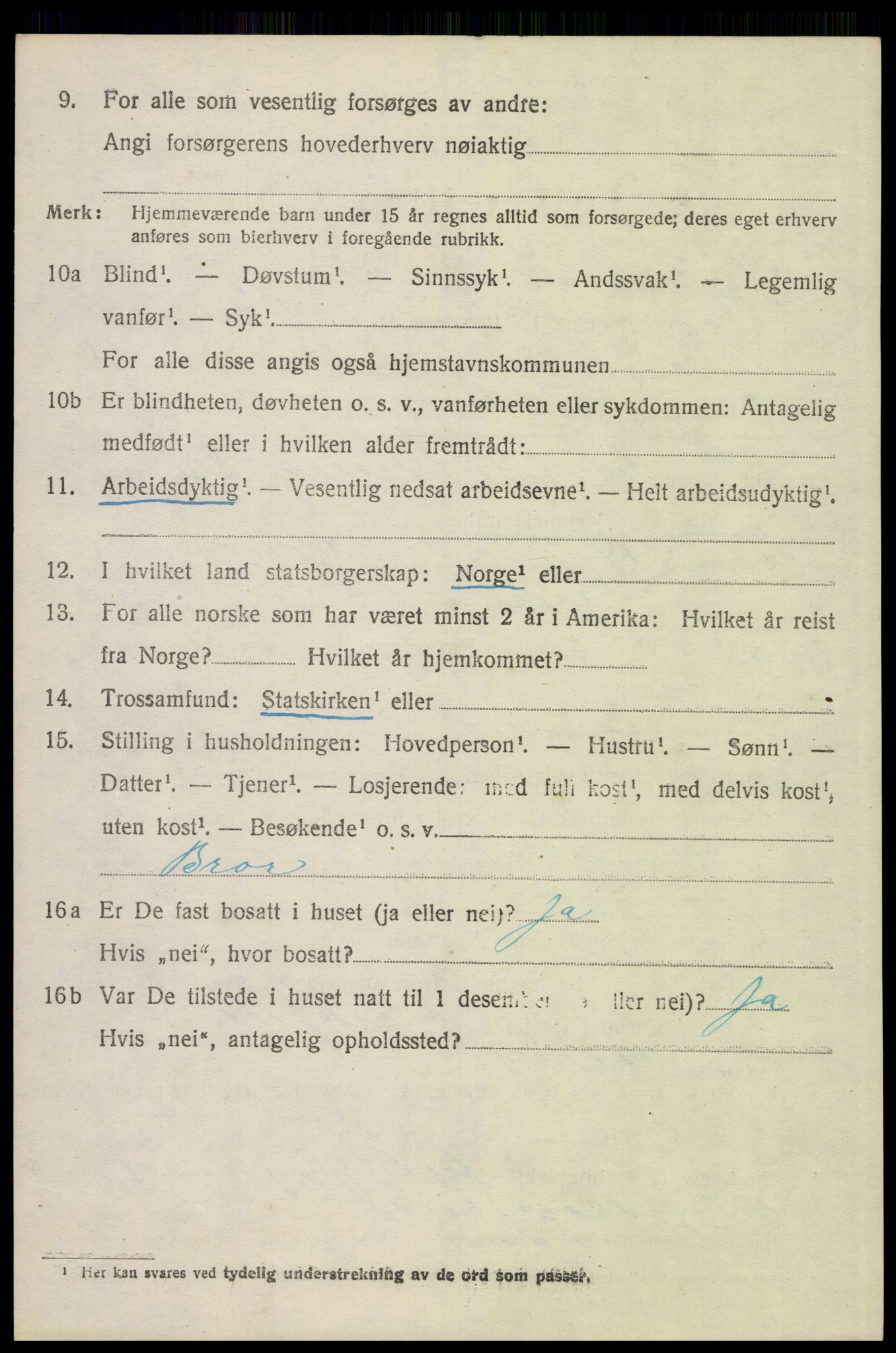 SAH, 1920 census for Elverum, 1920, p. 22211