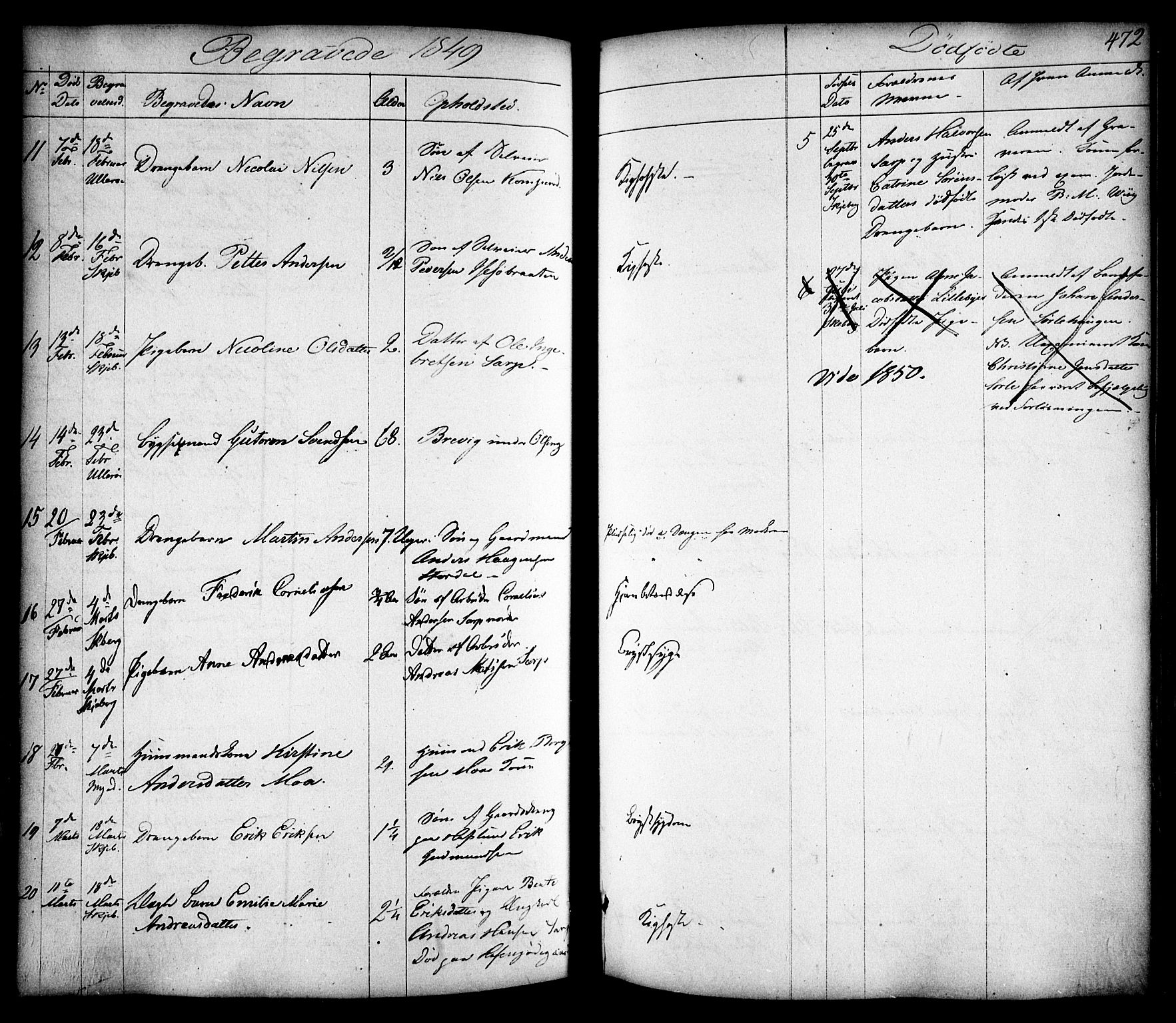 Skjeberg prestekontor Kirkebøker, AV/SAO-A-10923/F/Fa/L0006: Parish register (official) no. I 6, 1846-1858, p. 472