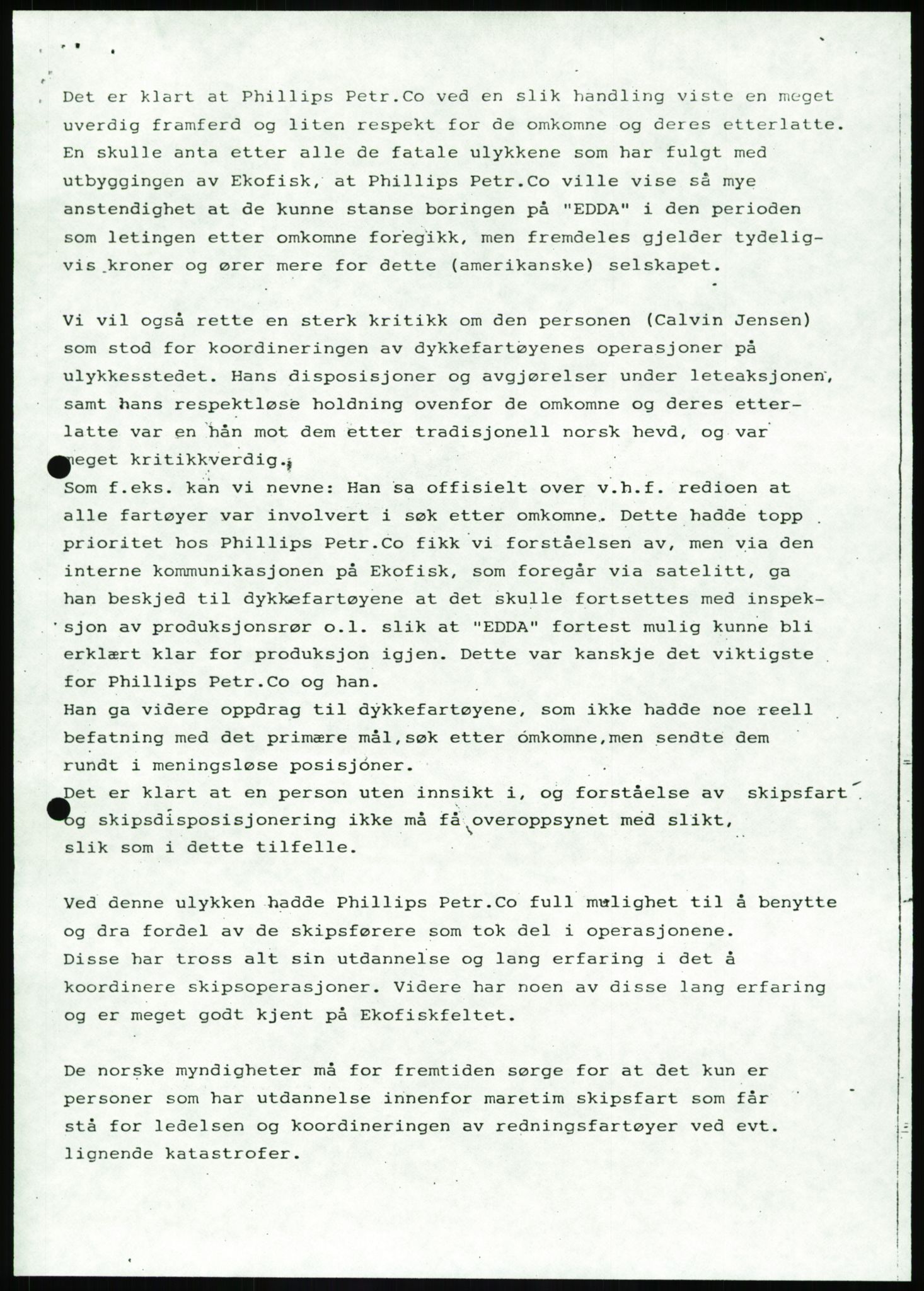 Justisdepartementet, Granskningskommisjonen ved Alexander Kielland-ulykken 27.3.1980, AV/RA-S-1165/D/L0003: 0001 NOU 1981:11 Alexander Kielland ulykken/0002 Korrespondanse/0003: Alexander L. Kielland: Operating manual, 1980-1981, p. 404