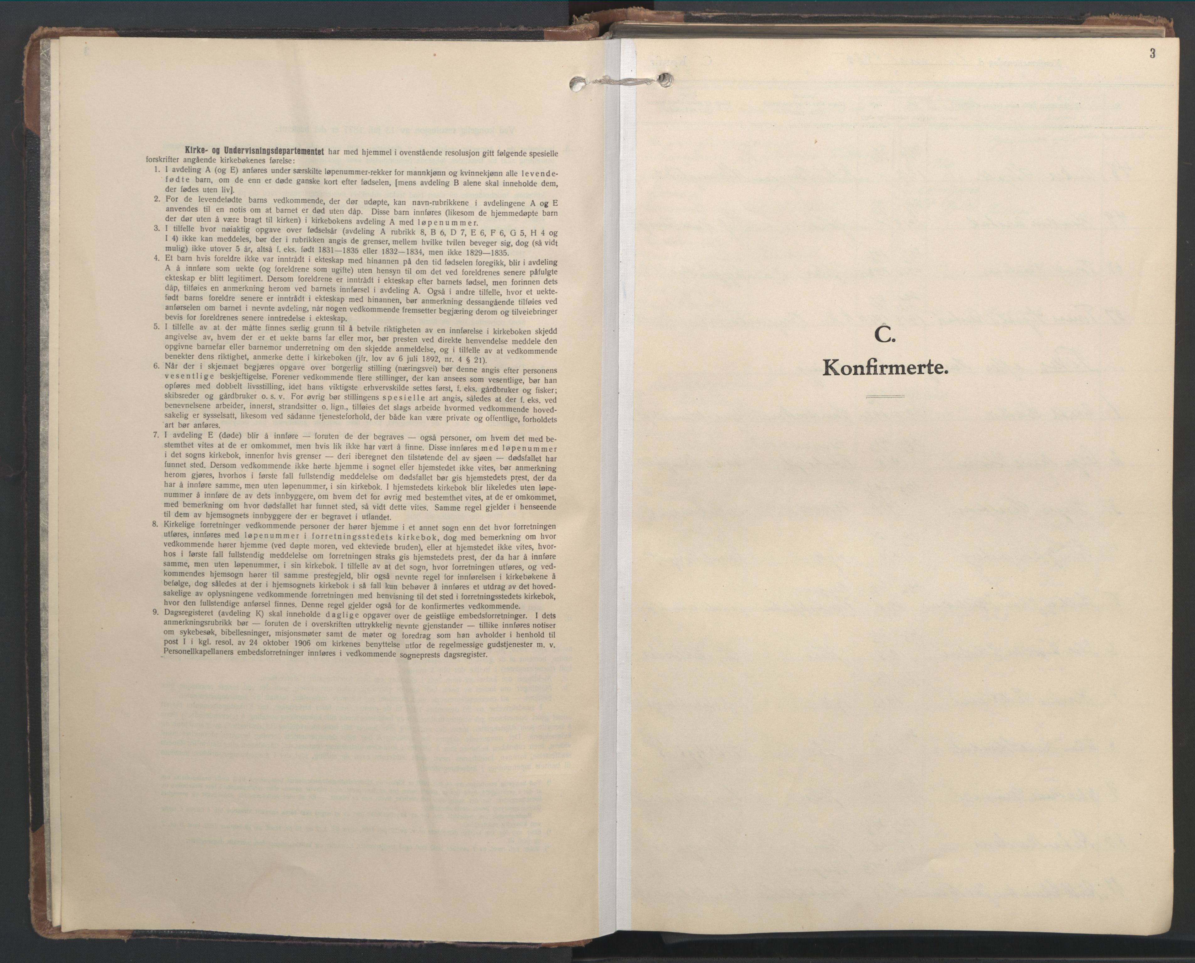 Johanneskirken sokneprestembete, SAB/A-76001/H/Hab: Parish register (copy) no. B 4, 1935-1966, p. 2b-3a