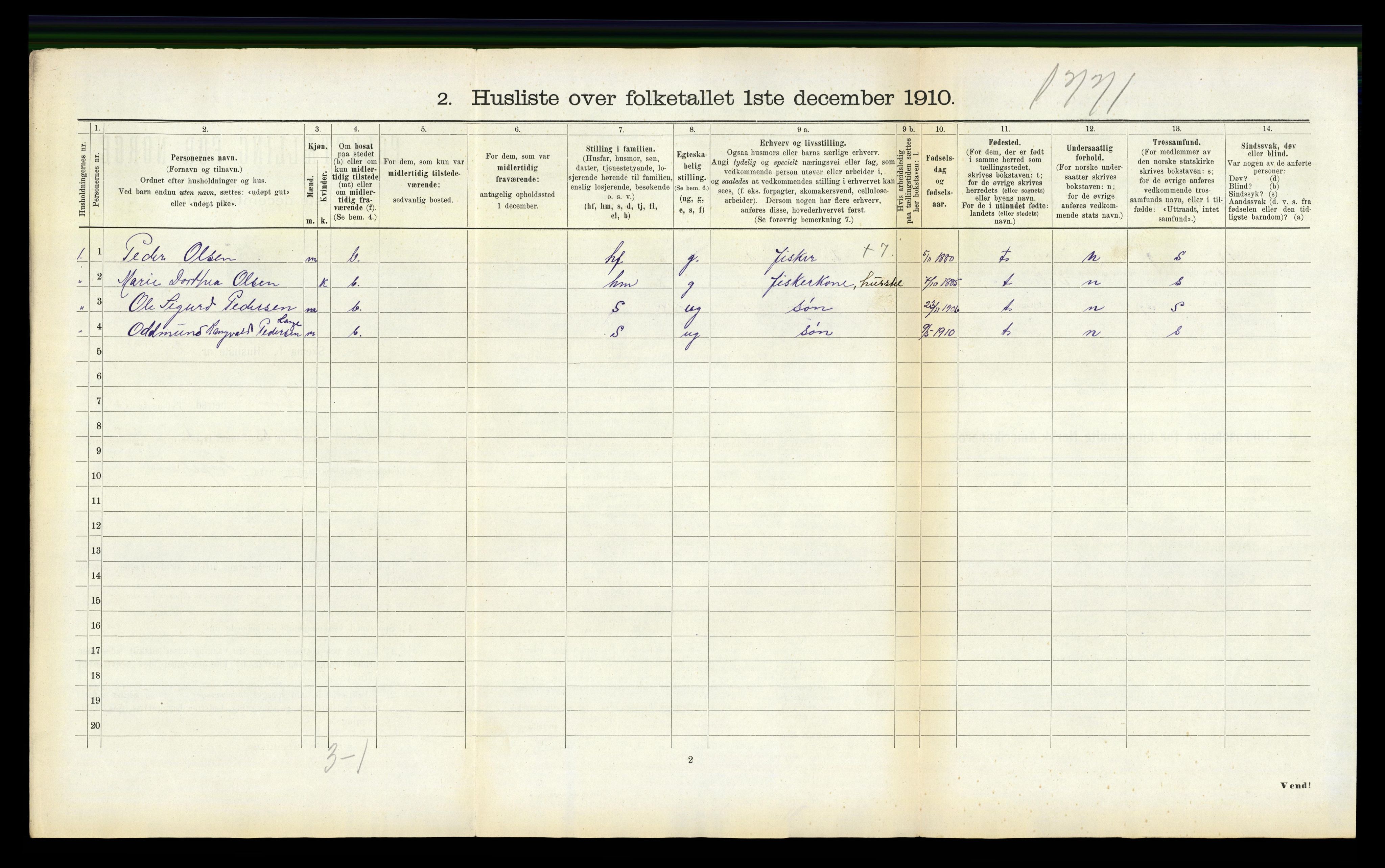 RA, 1910 census for Edøy, 1910, p. 685