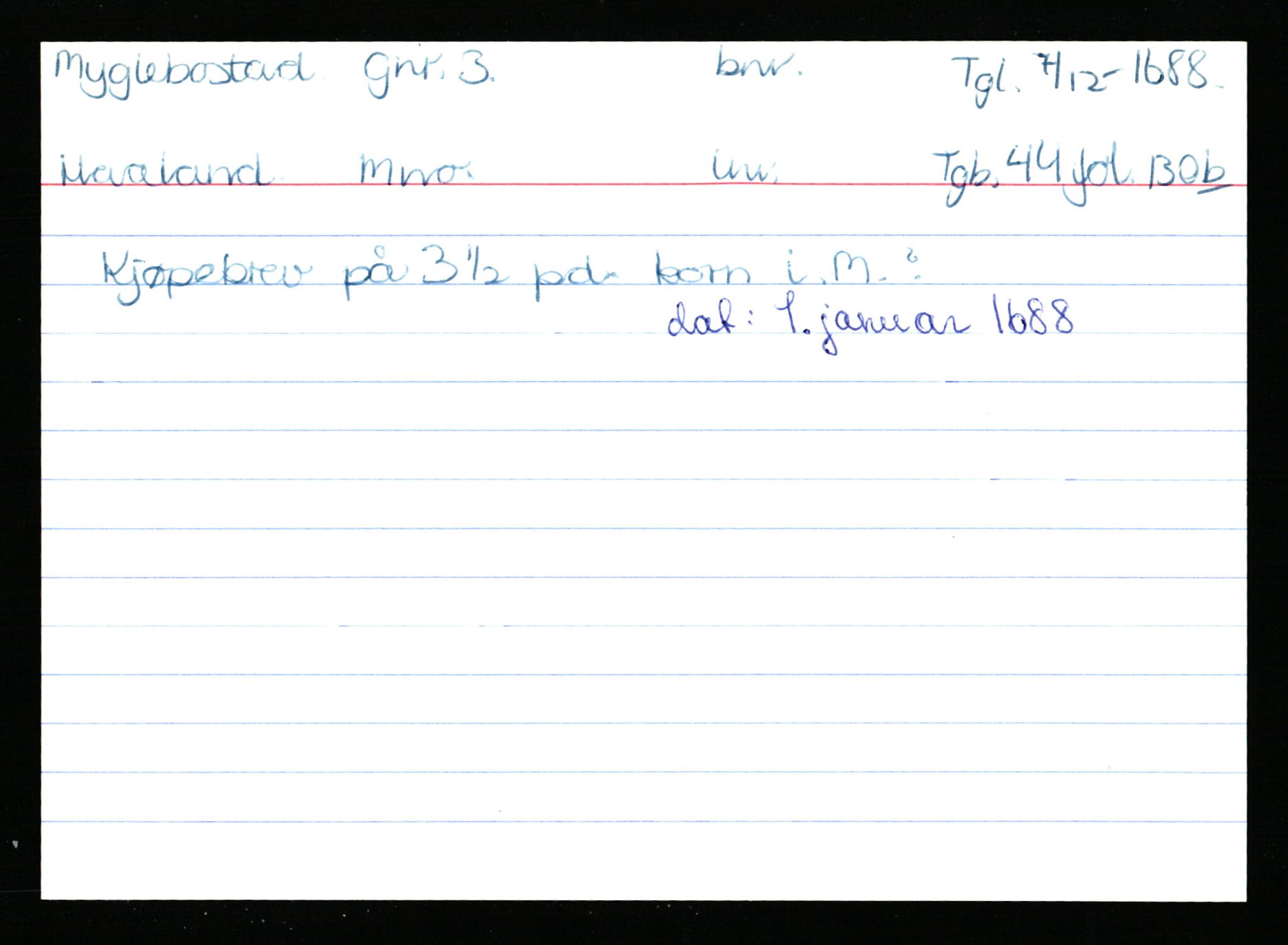 Statsarkivet i Stavanger, AV/SAST-A-101971/03/Y/Ym/L0039: Åstedskort sortert etter gårdsnavn: Mo - Myglebostad, 1600-1950, p. 729