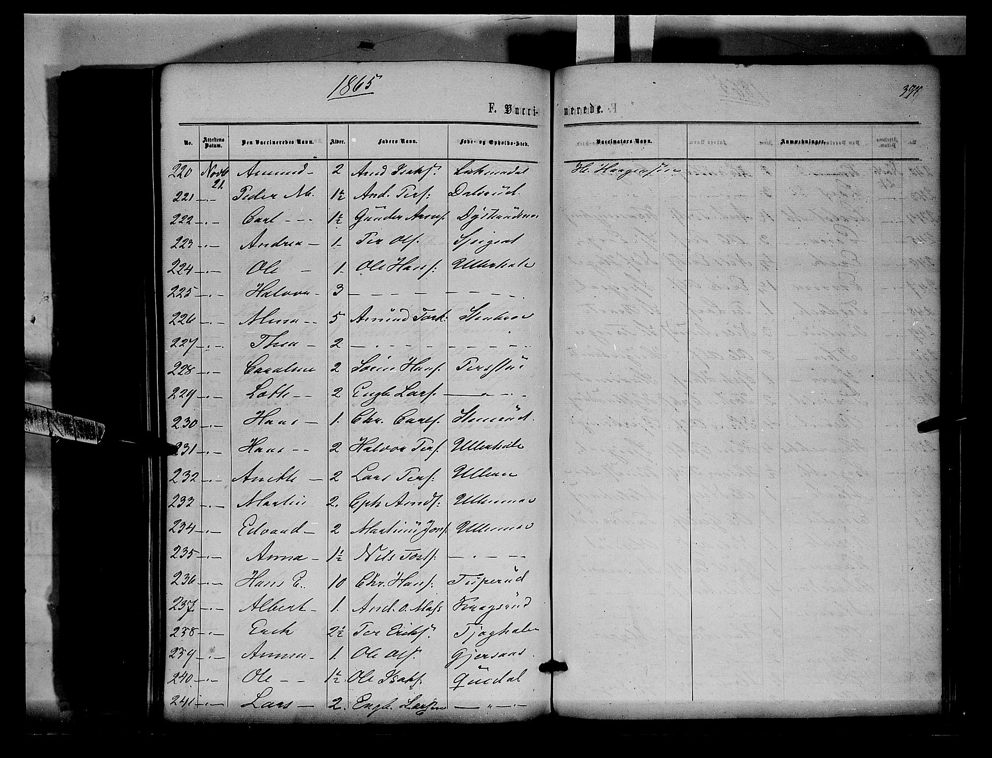 Sør-Odal prestekontor, AV/SAH-PREST-030/H/Ha/Haa/L0003: Parish register (official) no. 3, 1864-1870, p. 378