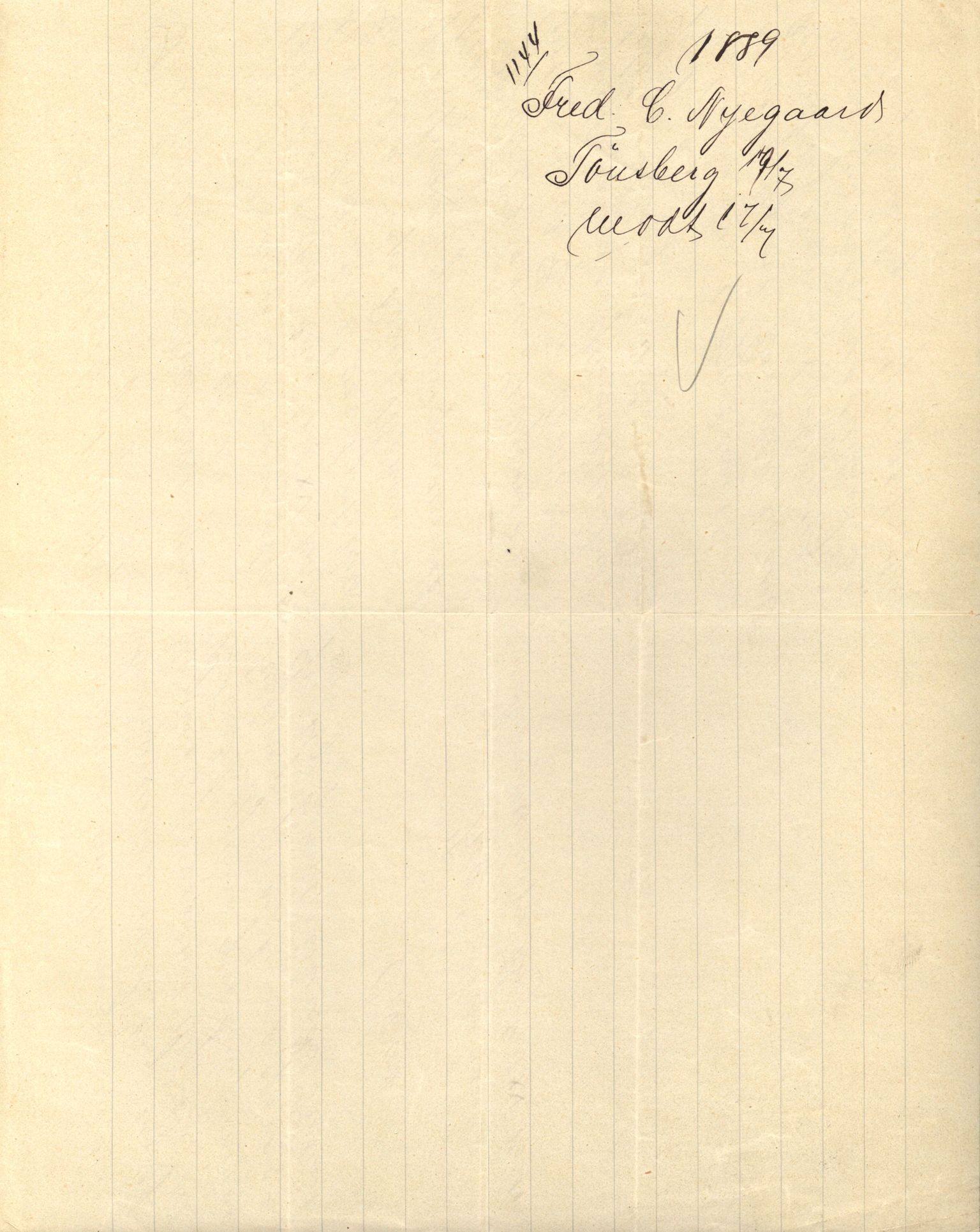 Pa 63 - Østlandske skibsassuranceforening, VEMU/A-1079/G/Ga/L0023/0012: Havaridokumenter / Columbus, Christiane Sophie, Marie, Jarlen, Kong Carl XV, 1889, p. 134