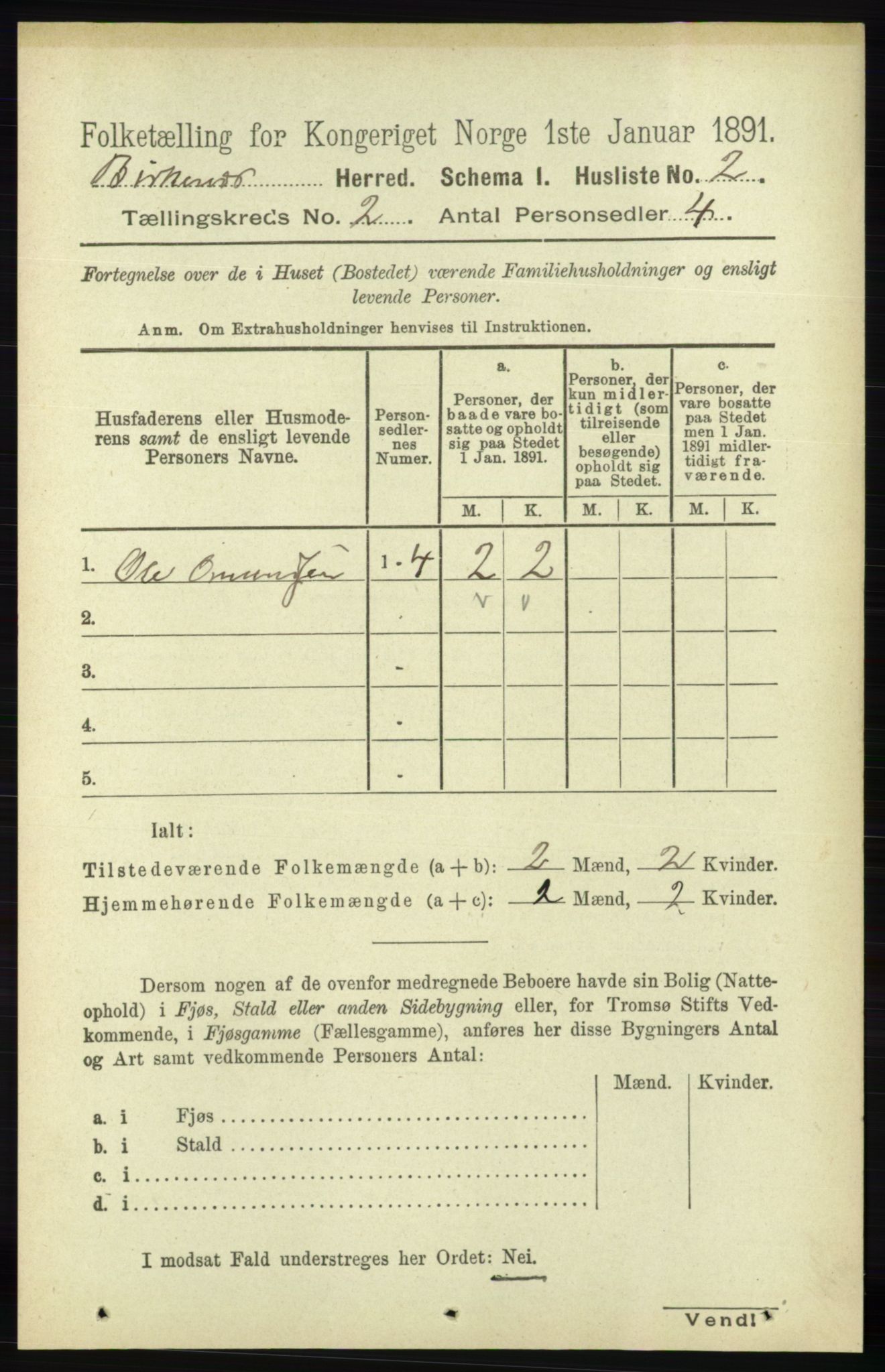 RA, 1891 Census for 0928 Birkenes, 1891, p. 449