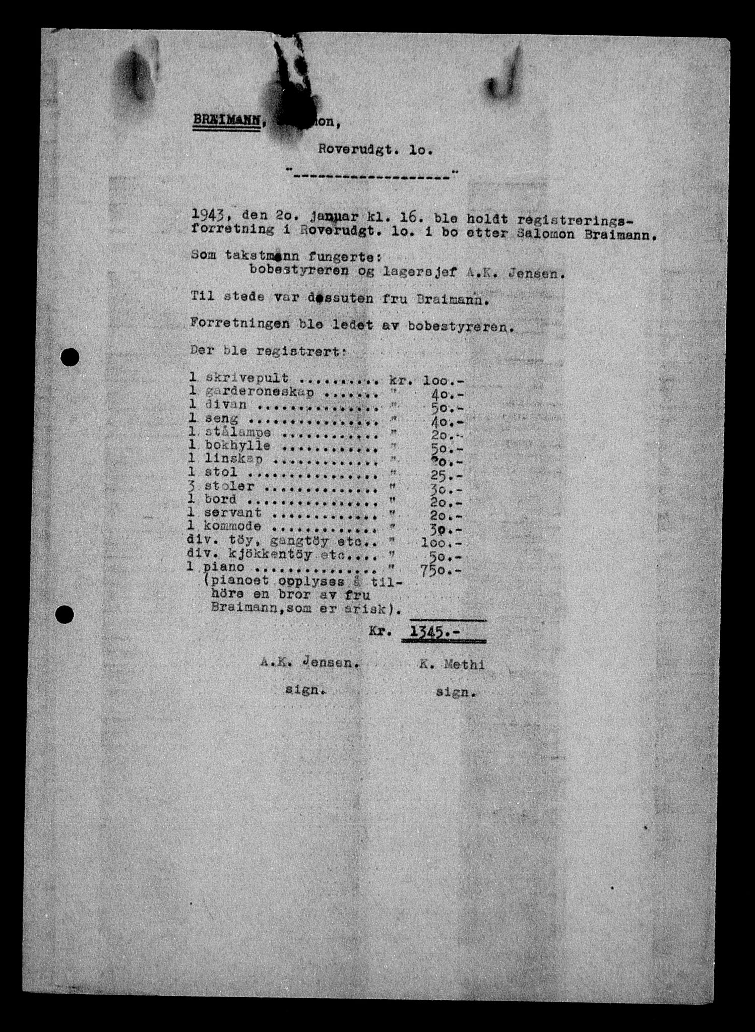 Justisdepartementet, Tilbakeføringskontoret for inndratte formuer, AV/RA-S-1564/H/Hc/Hcc/L0927: --, 1945-1947, p. 433