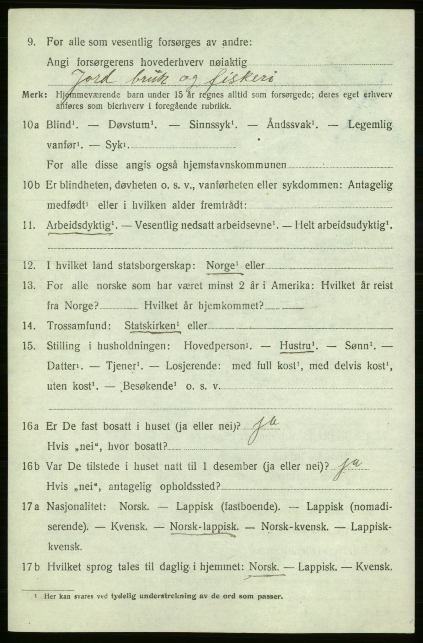 SATØ, 1920 census for Kjelvik, 1920, p. 1632