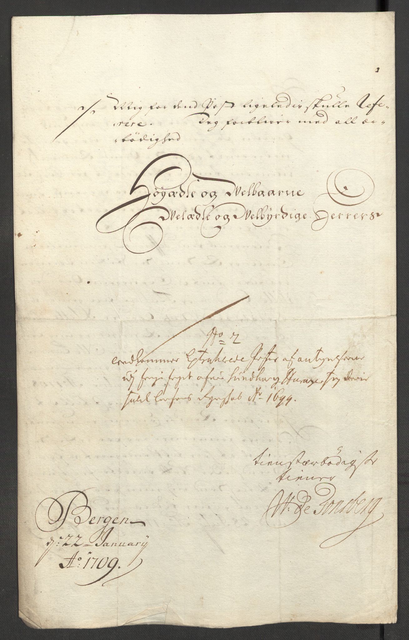 Rentekammeret inntil 1814, Reviderte regnskaper, Fogderegnskap, AV/RA-EA-4092/R48/L2978: Fogderegnskap Sunnhordland og Hardanger, 1699, p. 594