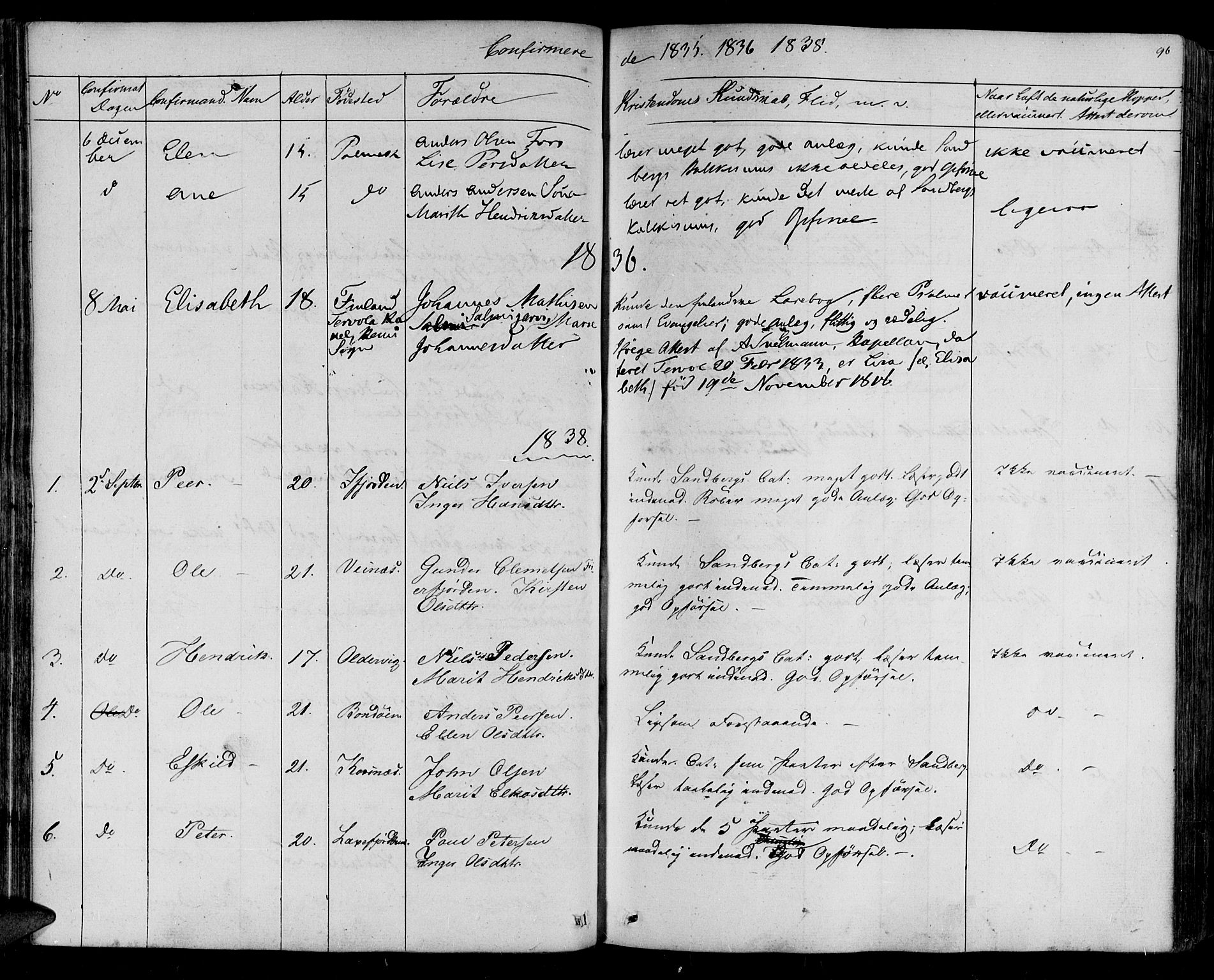 Lebesby sokneprestkontor, SATØ/S-1353/H/Ha/L0003kirke: Parish register (official) no. 3, 1833-1852, p. 96