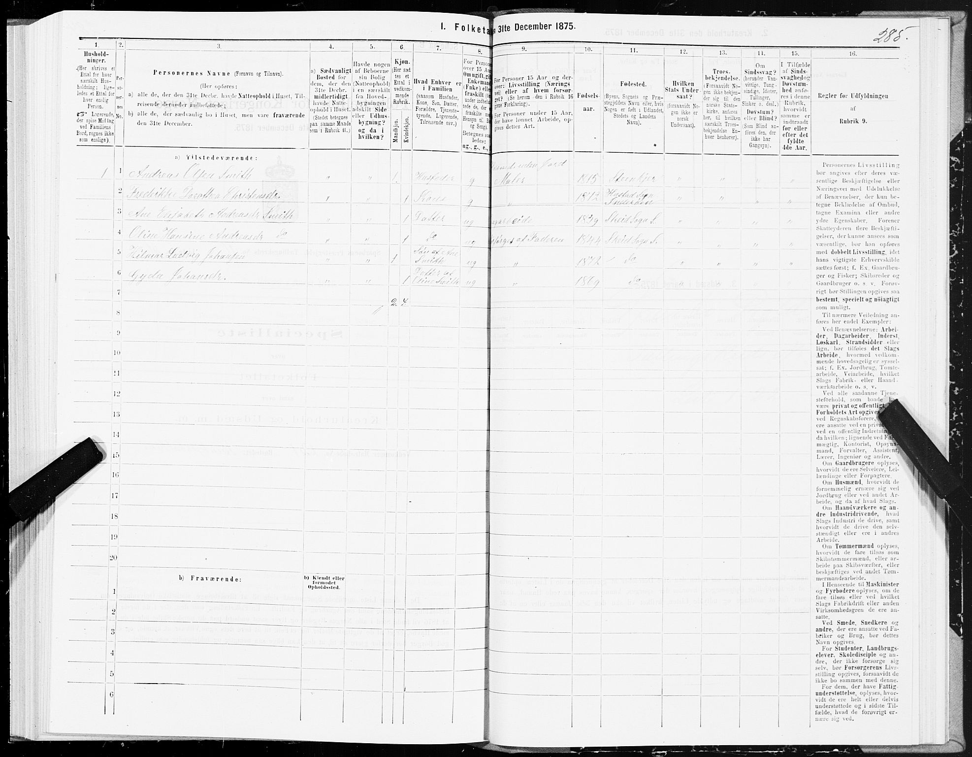 SAT, 1875 census for 1731P Sparbu, 1875, p. 4285