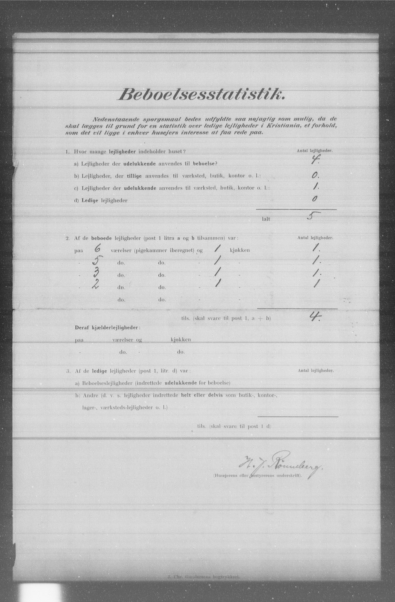 OBA, Municipal Census 1902 for Kristiania, 1902, p. 3560