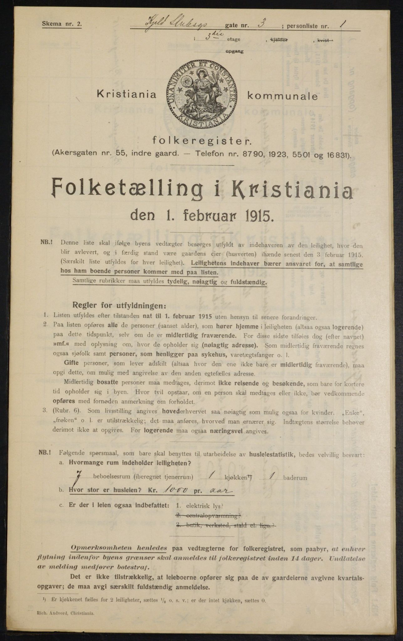 OBA, Municipal Census 1915 for Kristiania, 1915, p. 51024