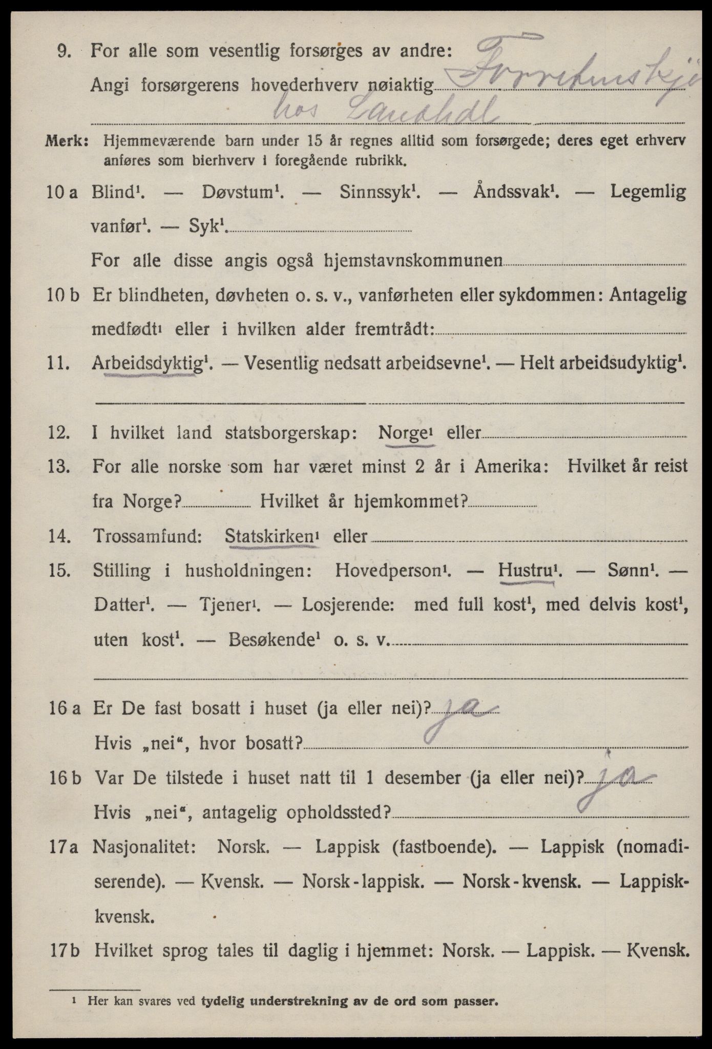 SAT, 1920 census for Orkanger, 1920, p. 3982