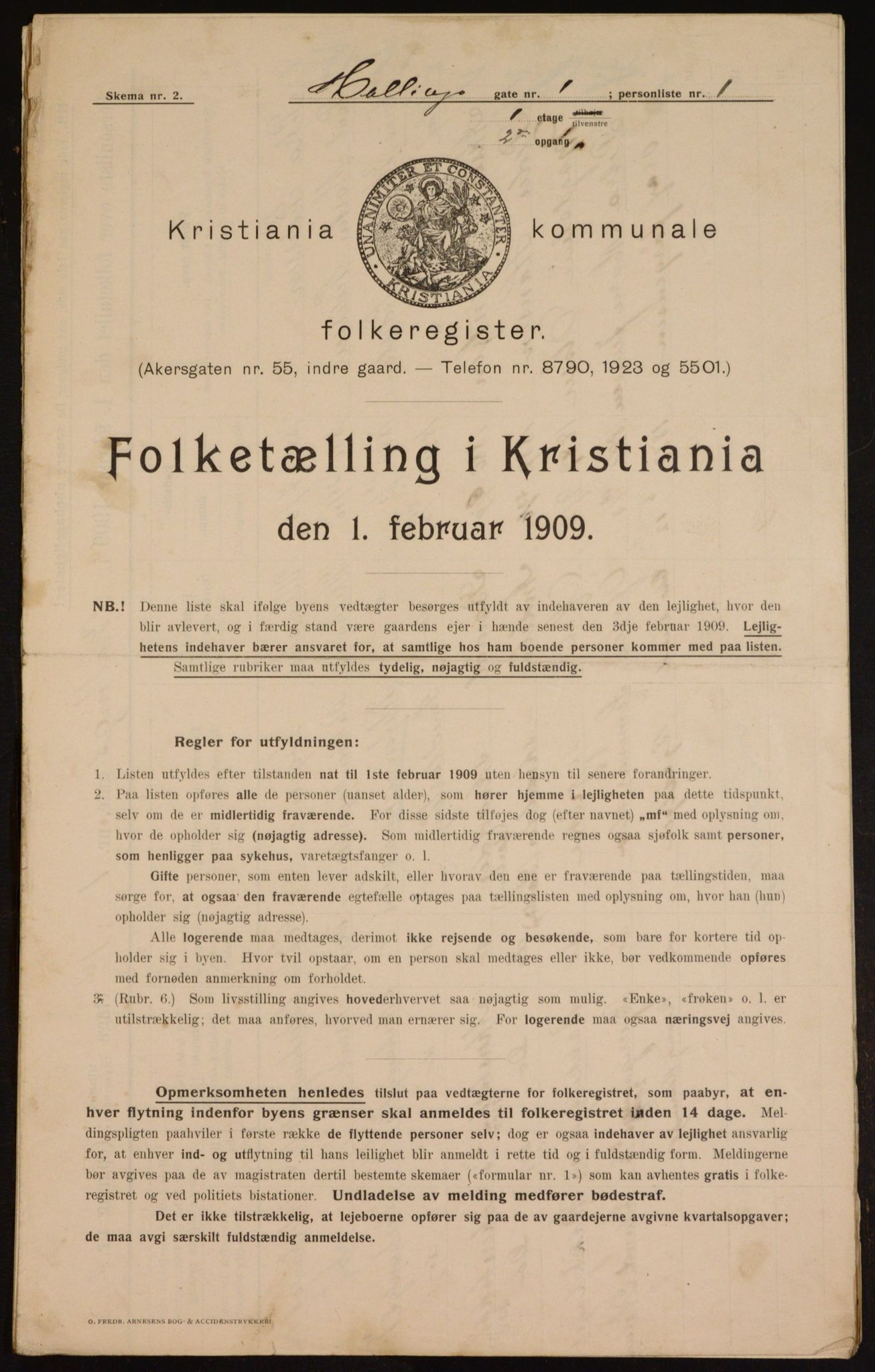 OBA, Municipal Census 1909 for Kristiania, 1909, p. 30893