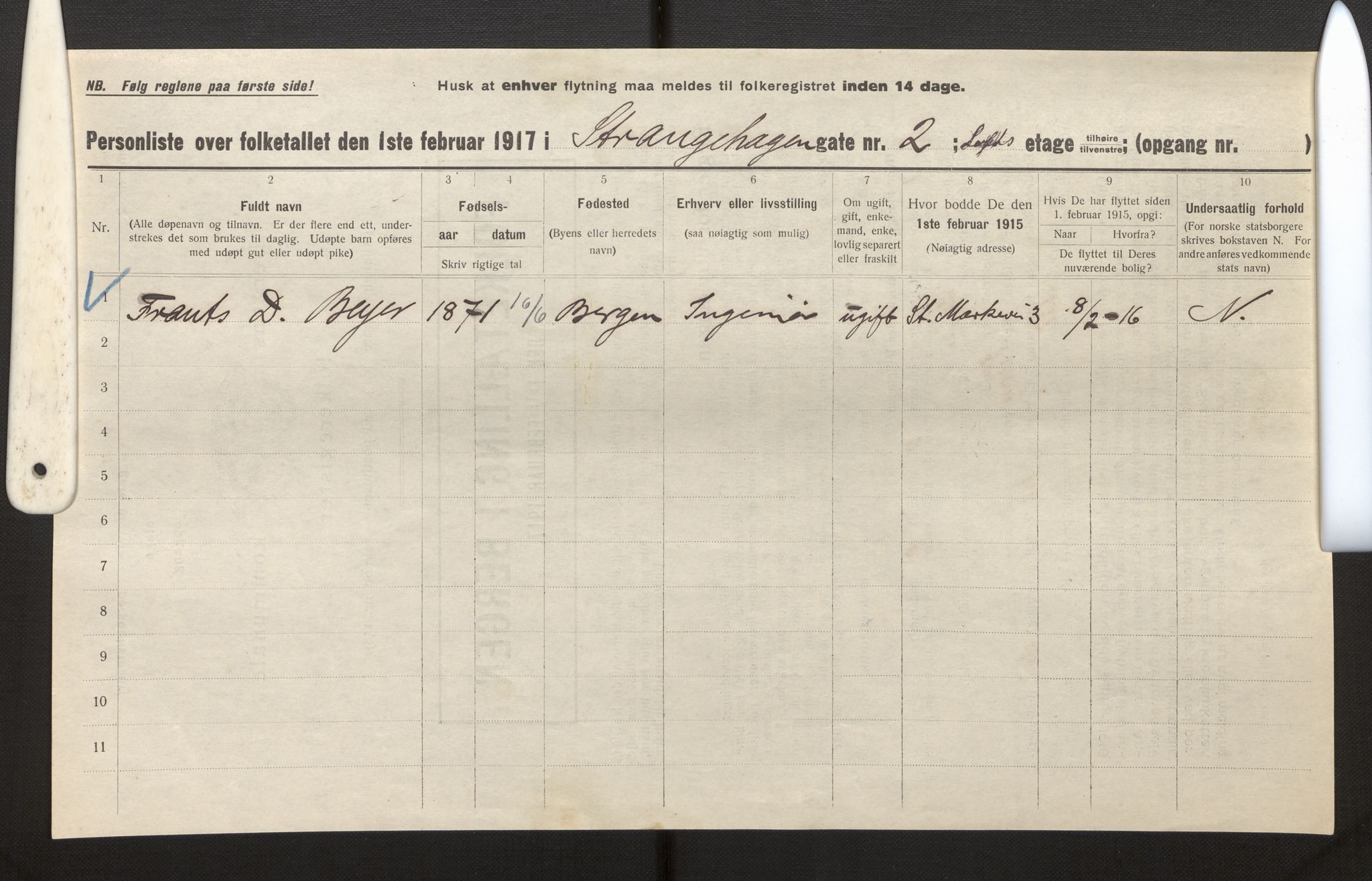 SAB, Municipal Census 1917 for Bergen, 1917, p. 38407