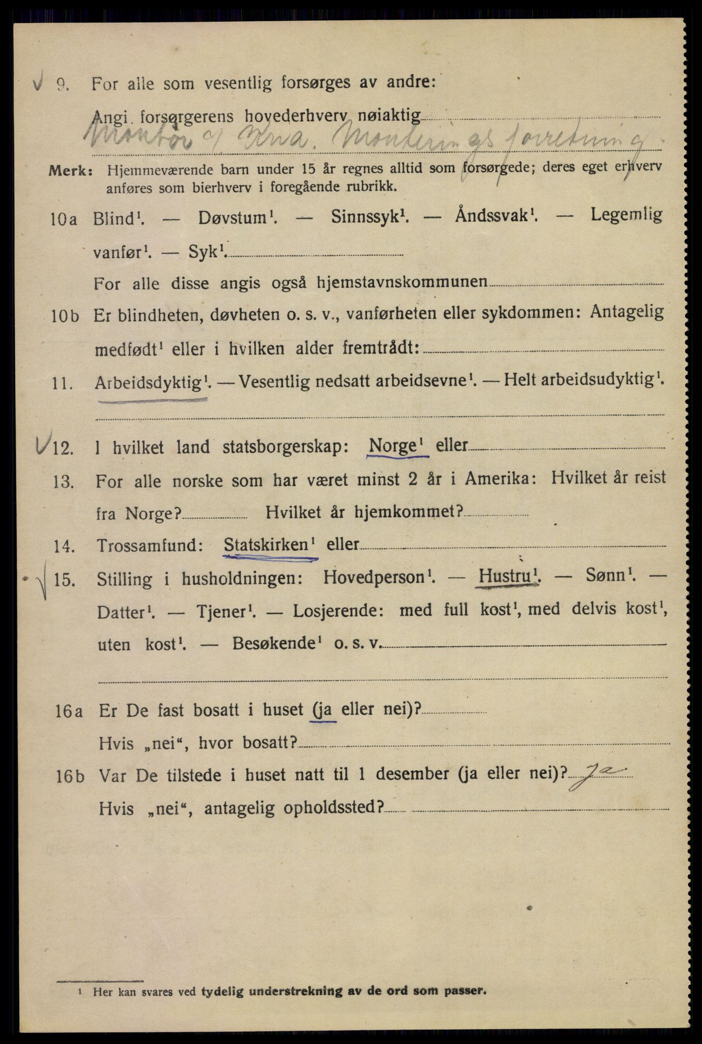 SAO, 1920 census for Kristiania, 1920, p. 539264