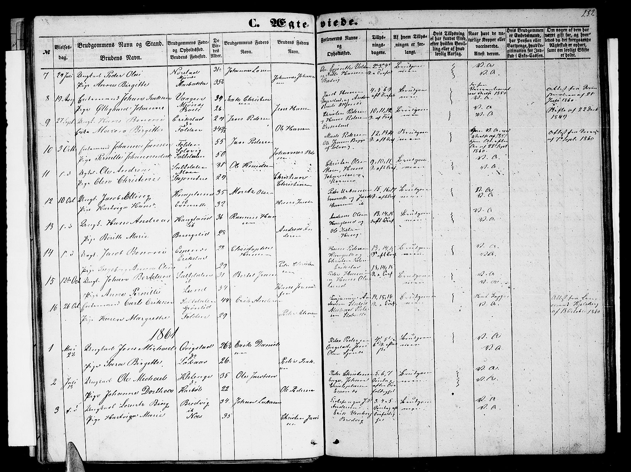 Ministerialprotokoller, klokkerbøker og fødselsregistre - Nordland, AV/SAT-A-1459/852/L0753: Parish register (copy) no. 852C04, 1856-1877, p. 252