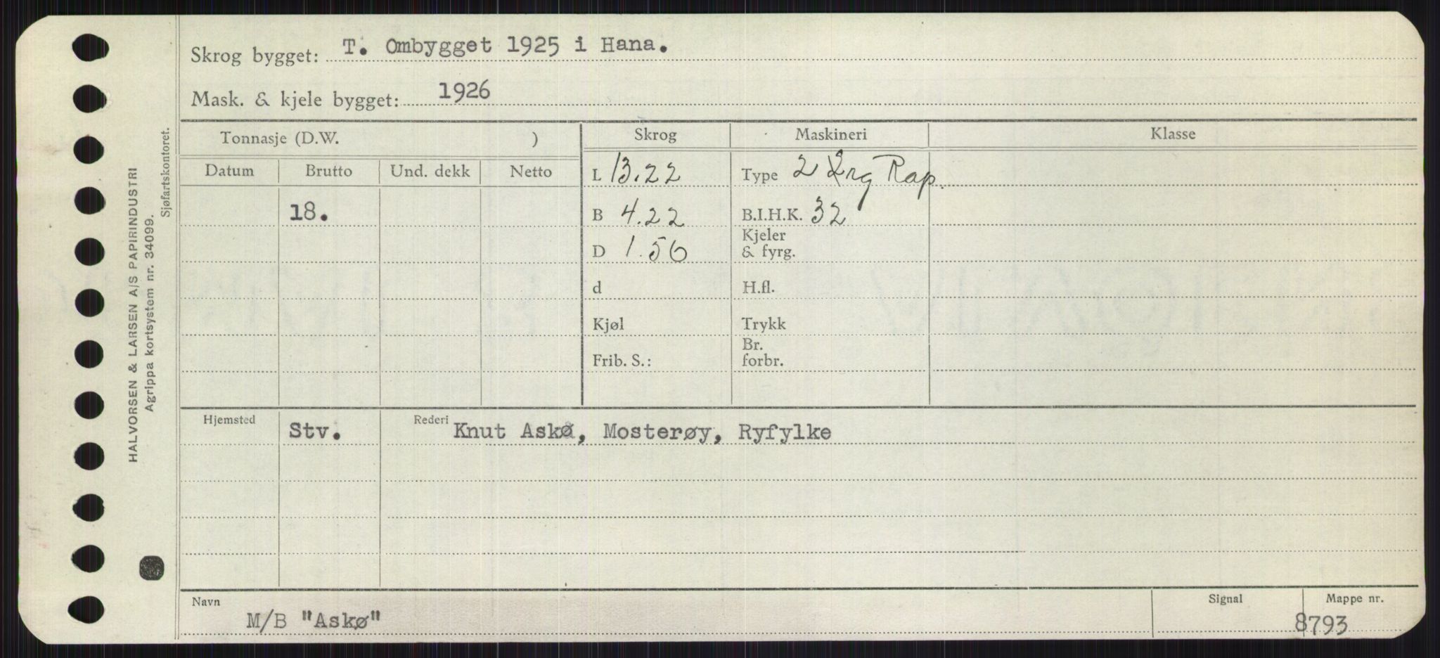 Sjøfartsdirektoratet med forløpere, Skipsmålingen, RA/S-1627/H/Ha/L0001/0001: Fartøy, A-Eig / Fartøy A-Bjøn, p. 447