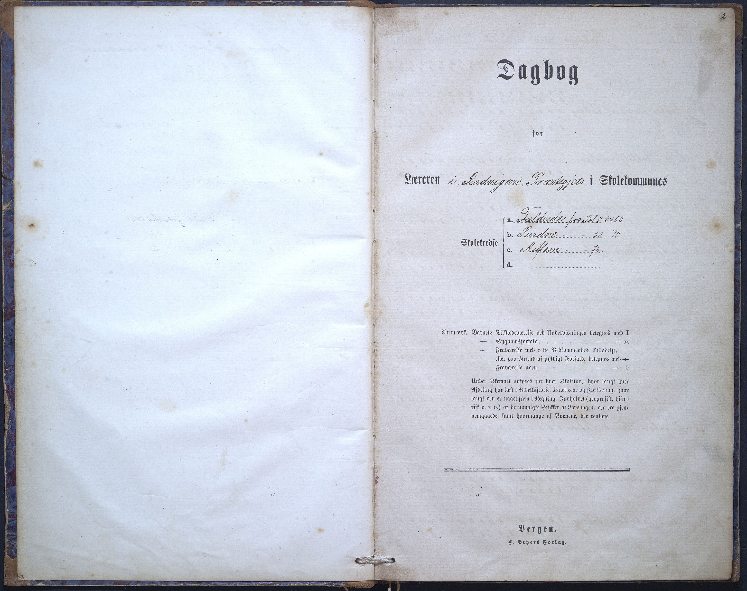 Innvik kommune. Faleide skule, VLFK/K-14470.520.08/543/L0002: dagsjournal for Faleide skule, Sindre skule og Auflem skule, 1878-1889