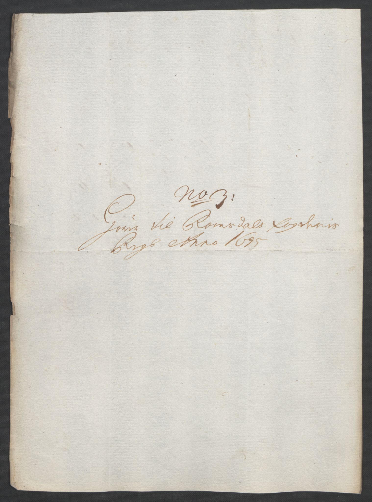 Rentekammeret inntil 1814, Reviderte regnskaper, Fogderegnskap, AV/RA-EA-4092/R55/L3652: Fogderegnskap Romsdal, 1695-1696, p. 138