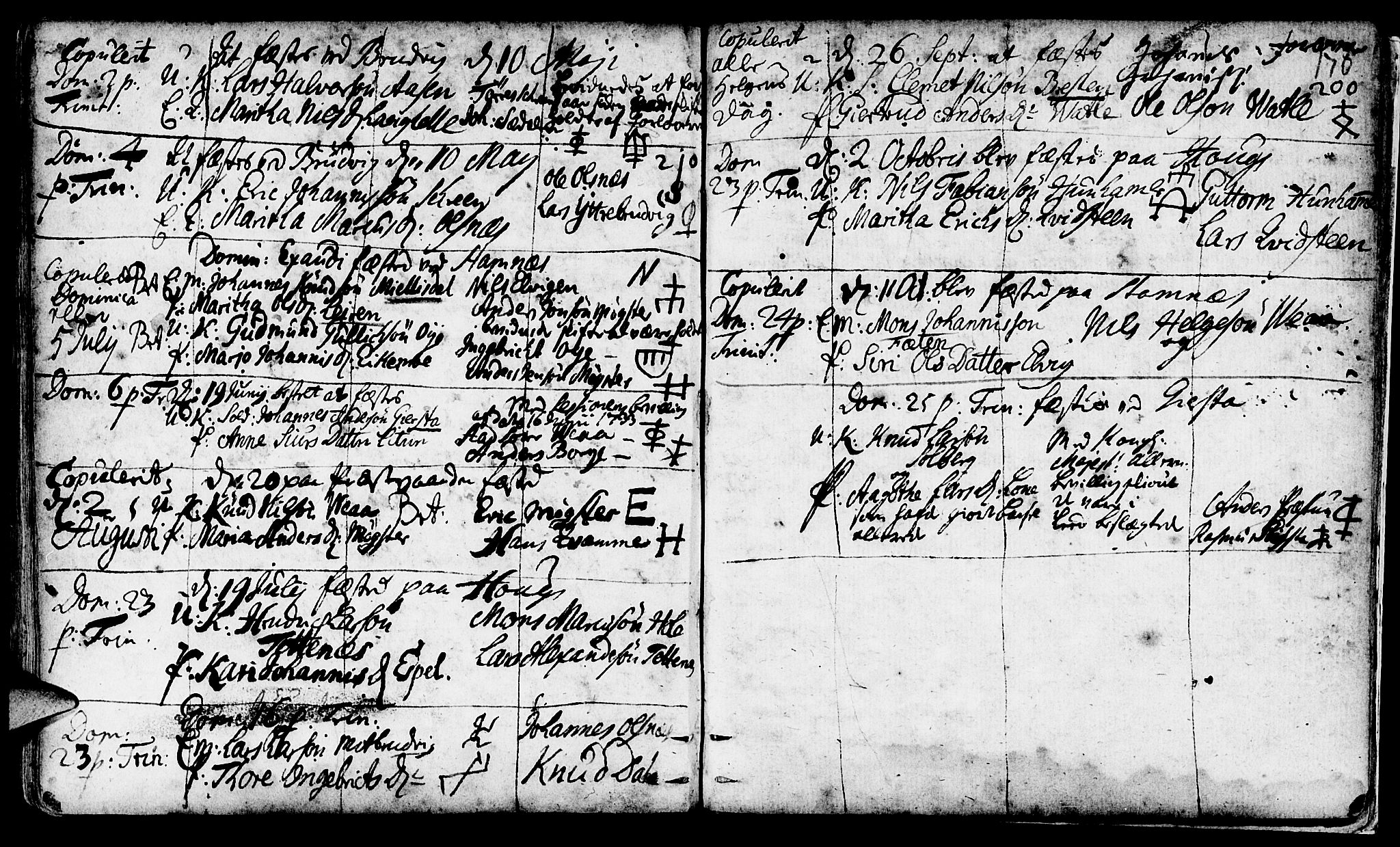 Haus sokneprestembete, AV/SAB-A-75601/H/Haa: Parish register (official) no. A 4, 1723-1733, p. 170