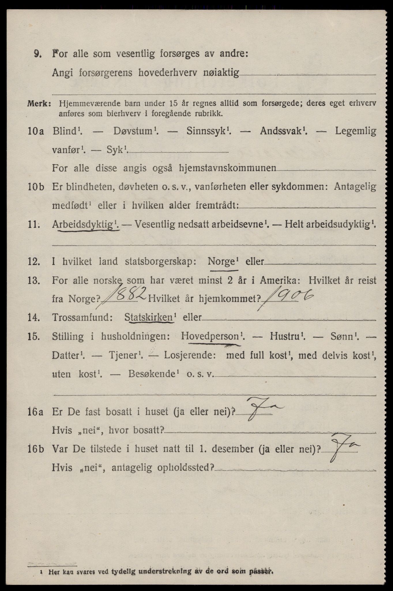 SAST, 1920 census for Helleland, 1920, p. 986