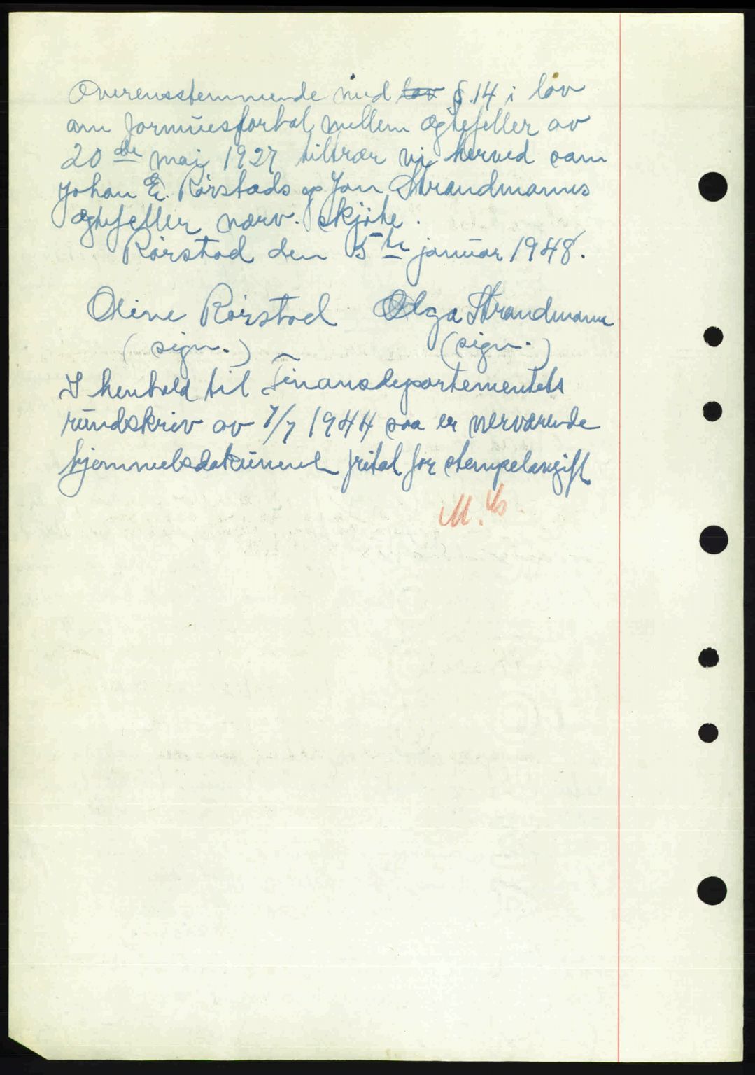 Nordre Sunnmøre sorenskriveri, AV/SAT-A-0006/1/2/2C/2Ca: Mortgage book no. A26, 1947-1948, Diary no: : 70/1948