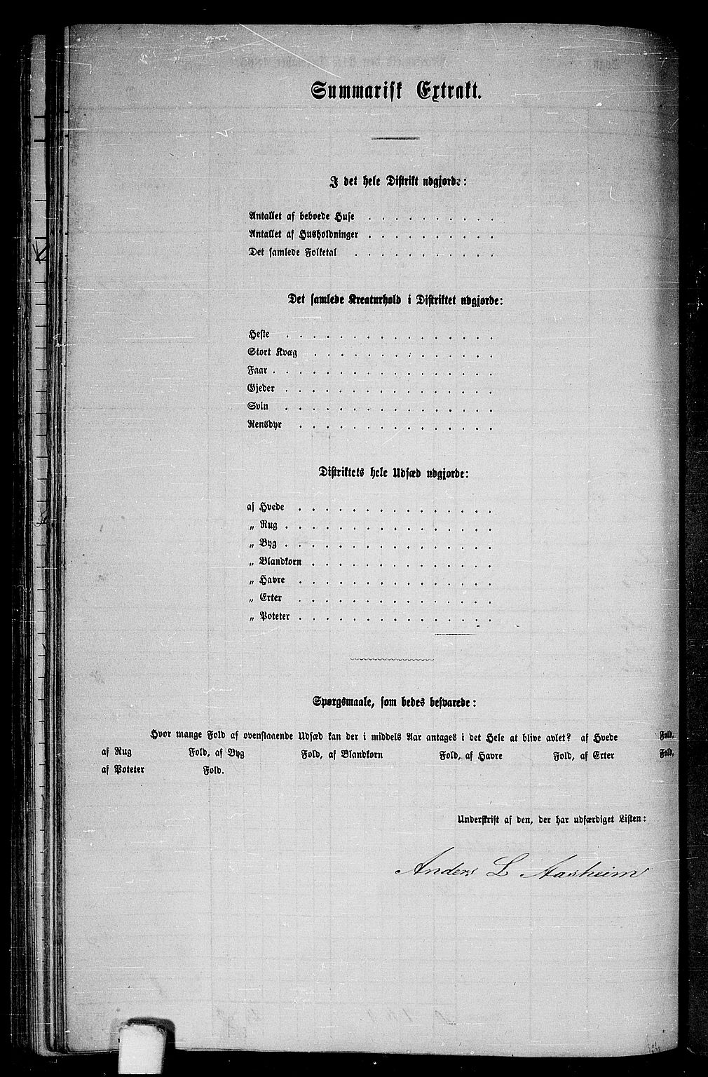 RA, 1865 census for Haus, 1865, p. 179