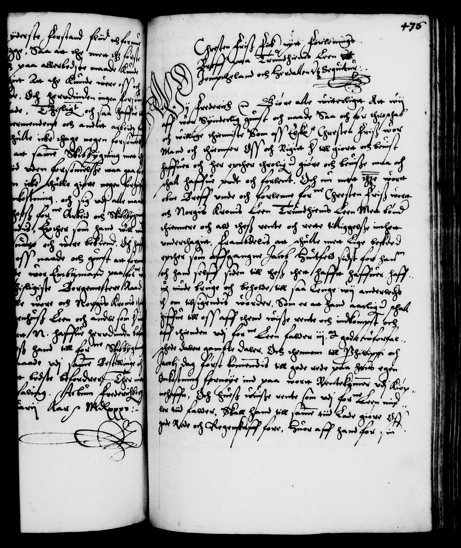 Danske Kanselli 1572-1799, RA/EA-3023/F/Fc/Fca/Fcaa/L0001: Norske registre (mikrofilm), 1572-1588, p. 476a