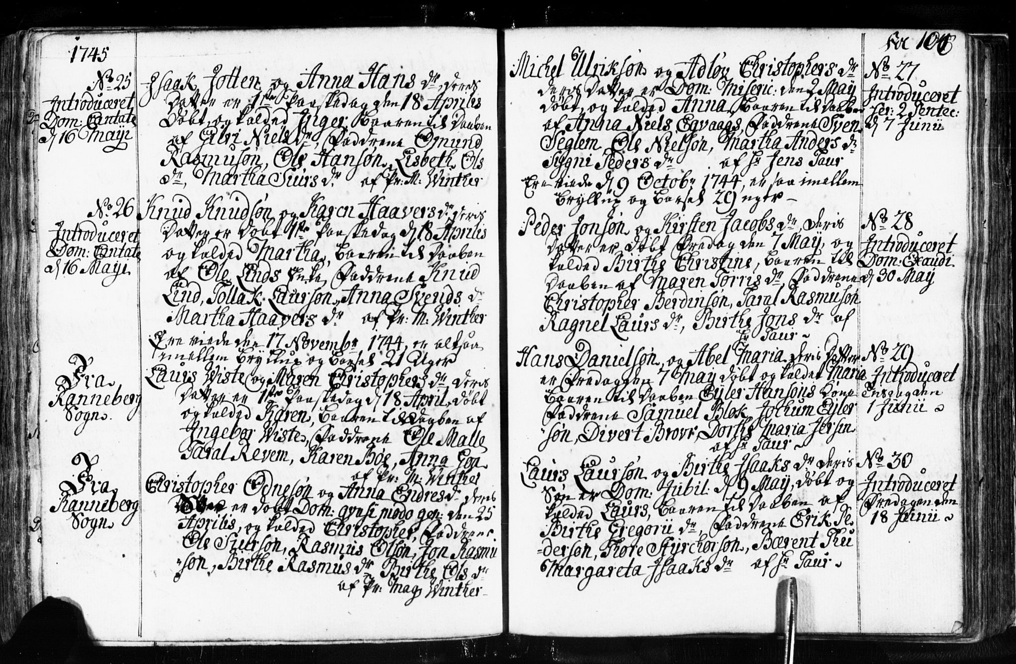 Domkirken sokneprestkontor, AV/SAST-A-101812/001/30/30BB/L0003: Parish register (copy) no. B 3, 1733-1751, p. 106