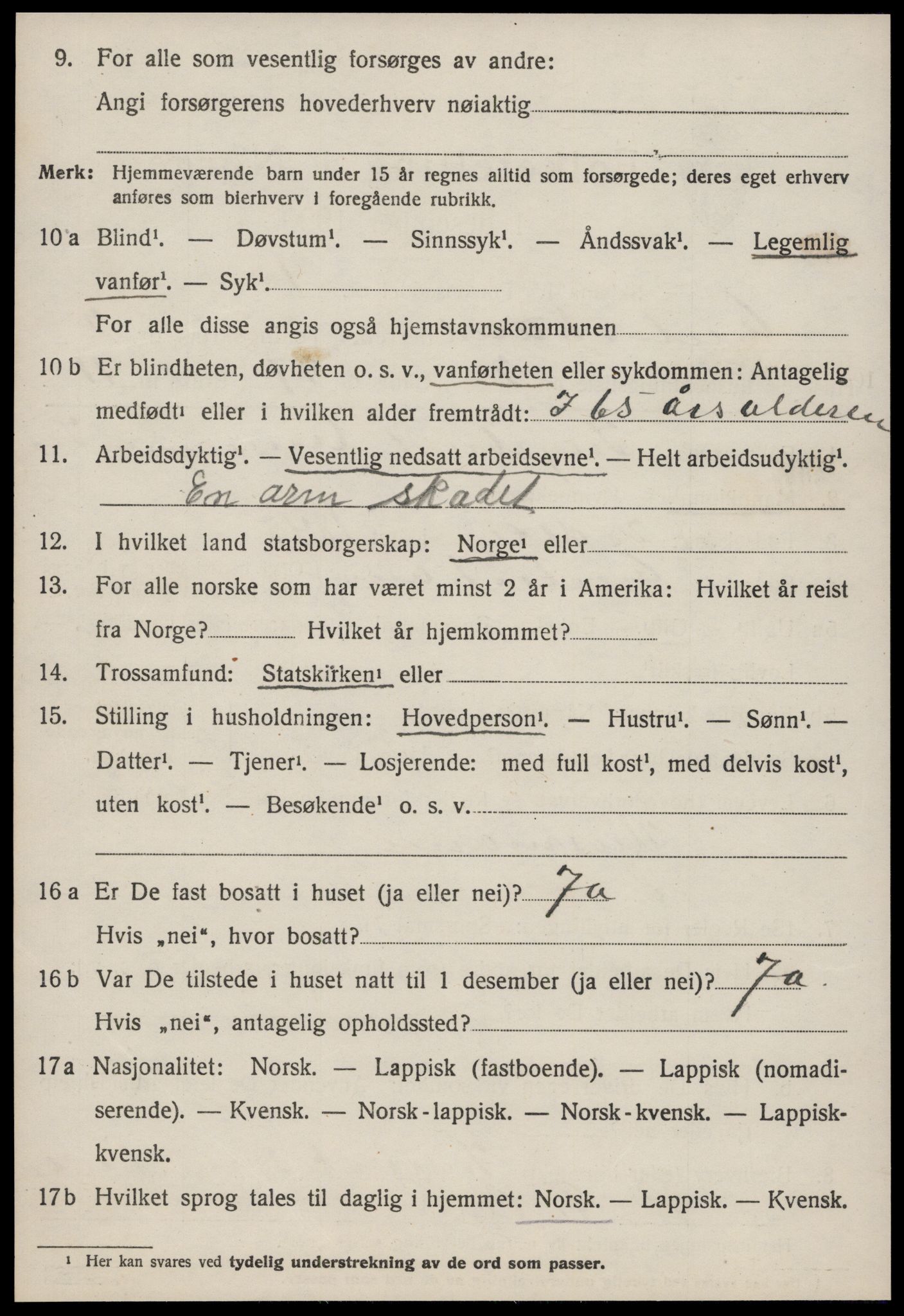 SAT, 1920 census for Geitastrand, 1920, p. 830