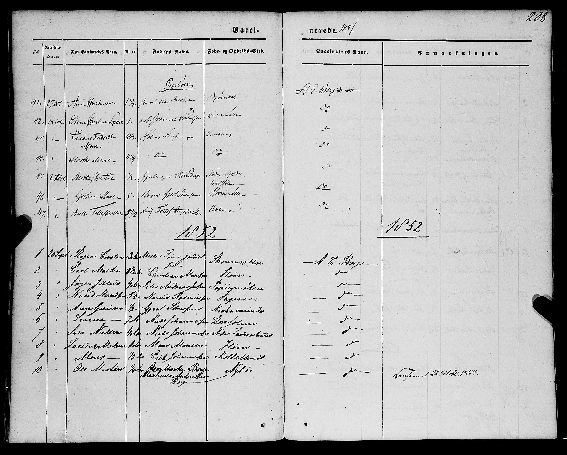 St. Jørgens hospital og Årstad sokneprestembete, AV/SAB-A-99934: Parish register (official) no. A 4, 1844-1863, p. 288