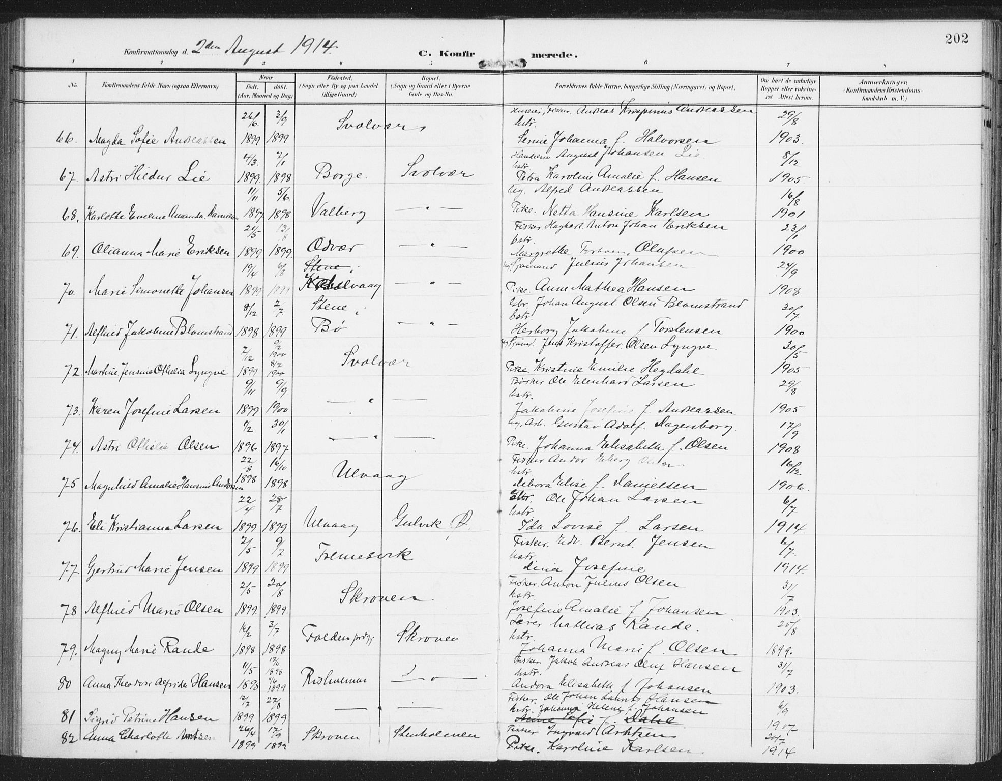 Ministerialprotokoller, klokkerbøker og fødselsregistre - Nordland, AV/SAT-A-1459/874/L1063: Parish register (official) no. 874A07, 1907-1915, p. 202