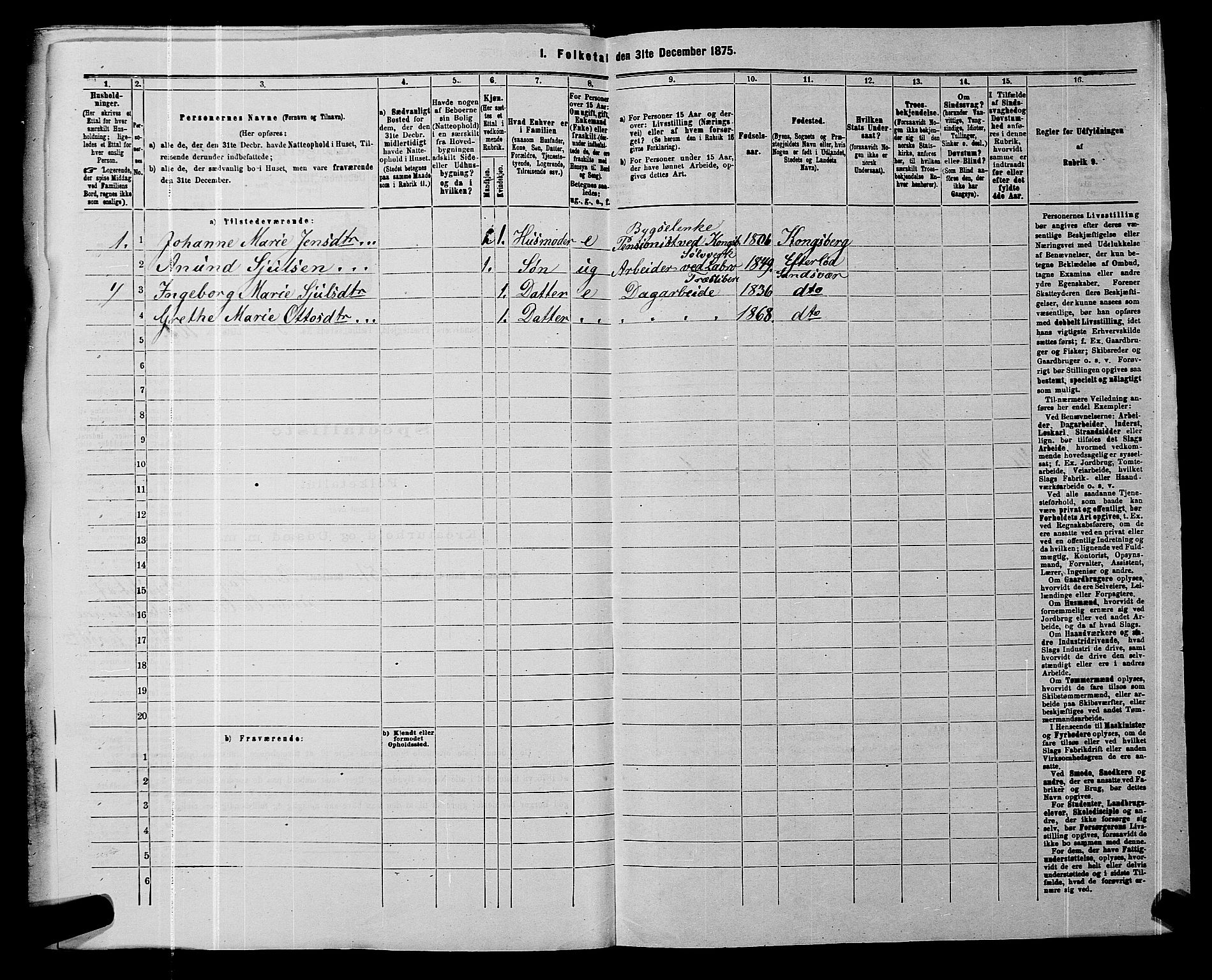 SAKO, 1875 census for 0629P Sandsvær, 1875, p. 1122