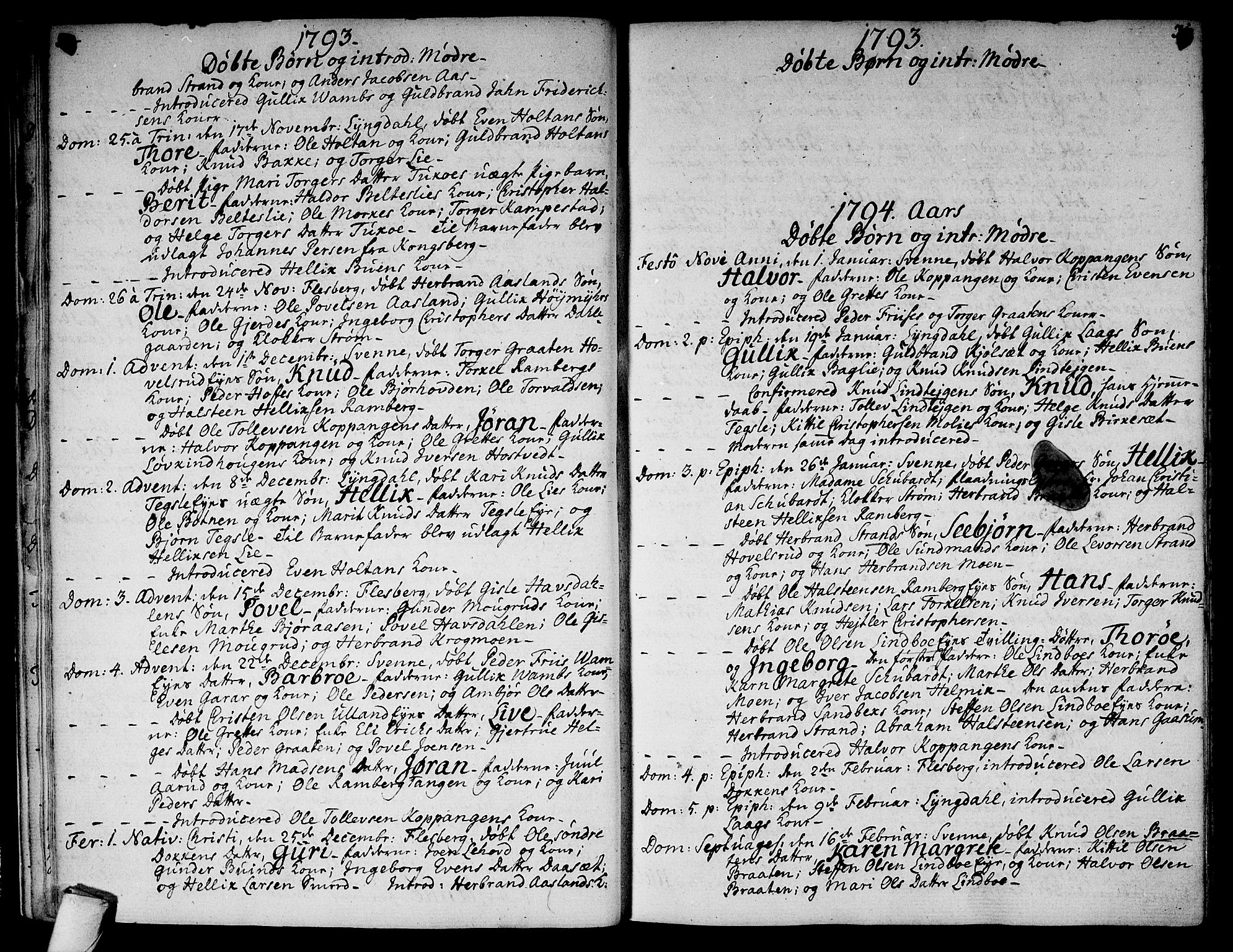 Flesberg kirkebøker, AV/SAKO-A-18/F/Fa/L0004: Parish register (official) no. I 4, 1788-1815, p. 30-31