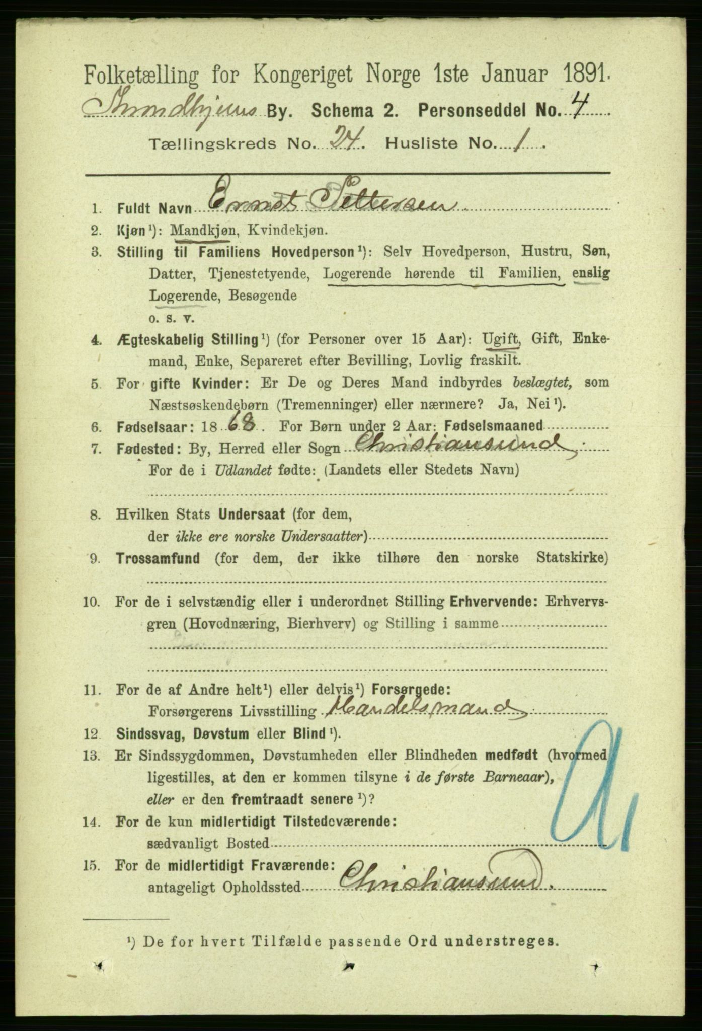 RA, 1891 census for 1601 Trondheim, 1891, p. 17949