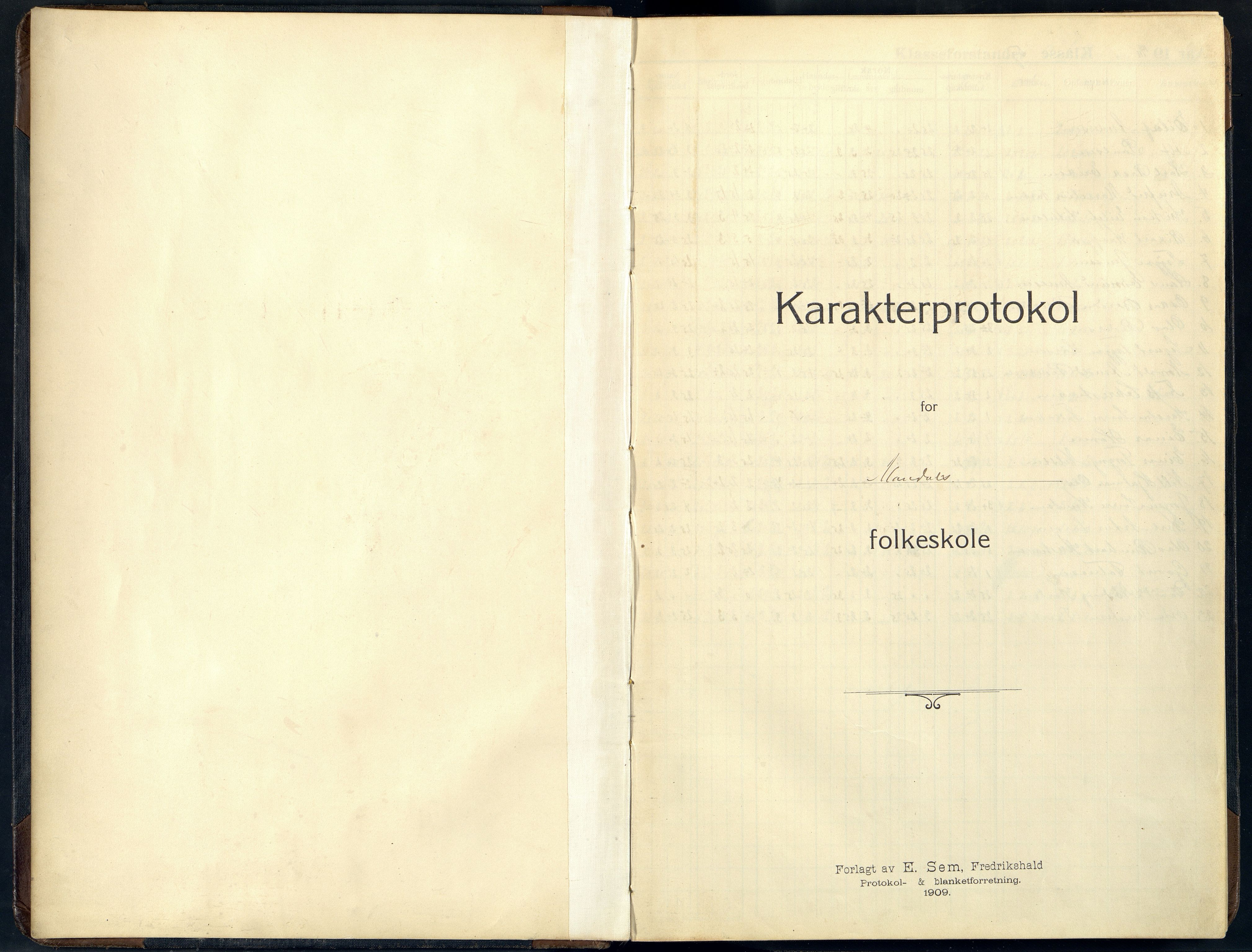 Mandal By - Mandal Allmueskole/Folkeskole/Skole, ARKSOR/1002MG551/I/L0055: Dagbok, 1910-1927