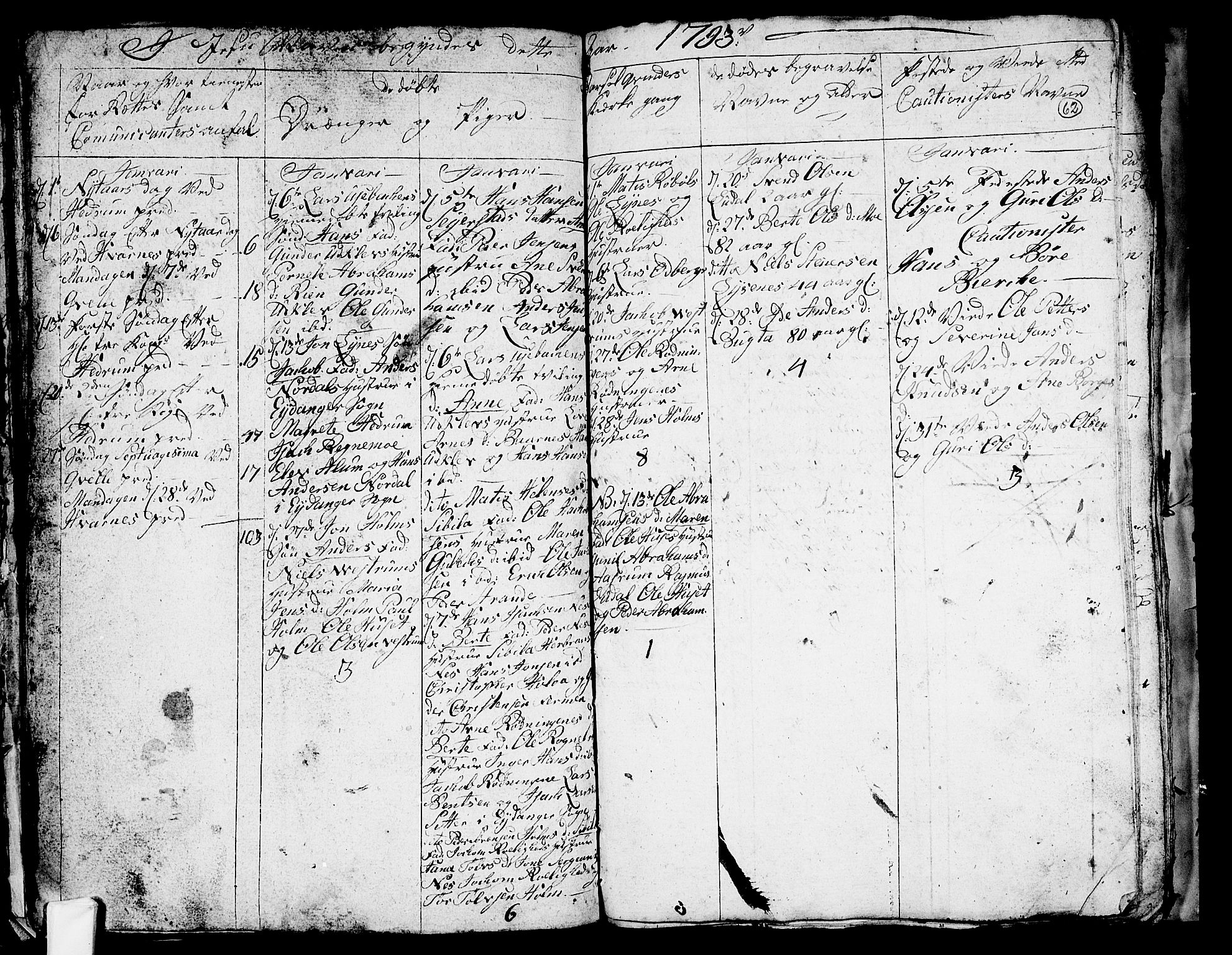 Hedrum kirkebøker, SAKO/A-344/G/Ga/L0001: Parish register (copy) no. I 1, 1787-1802, p. 62