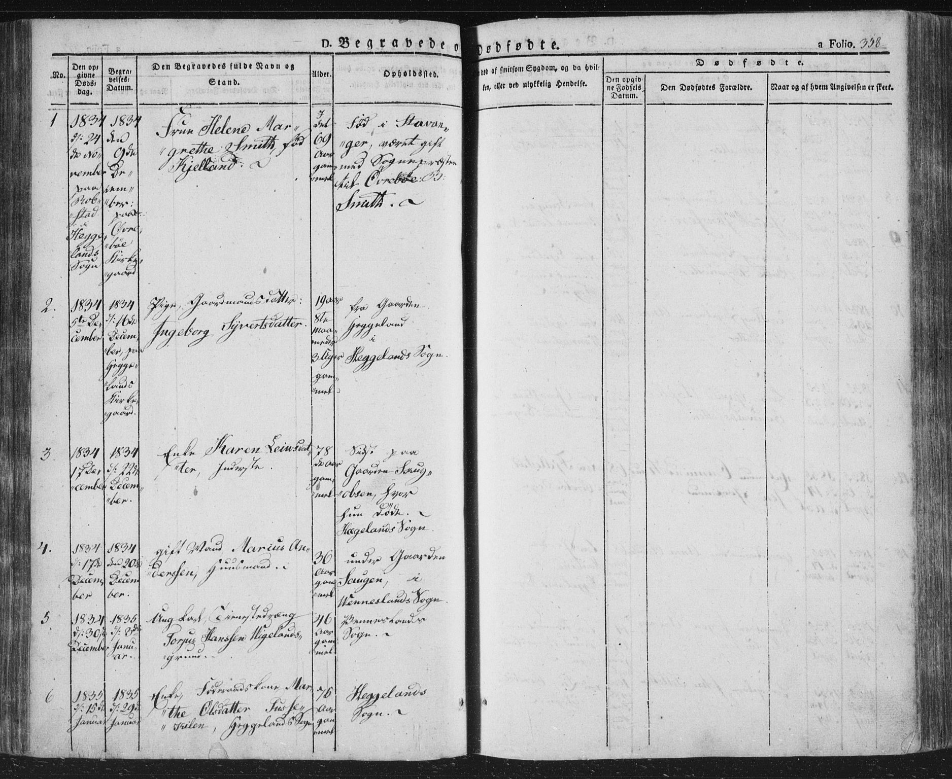Vennesla sokneprestkontor, SAK/1111-0045/Fa/Fac/L0004: Parish register (official) no. A 4, 1834-1855, p. 358