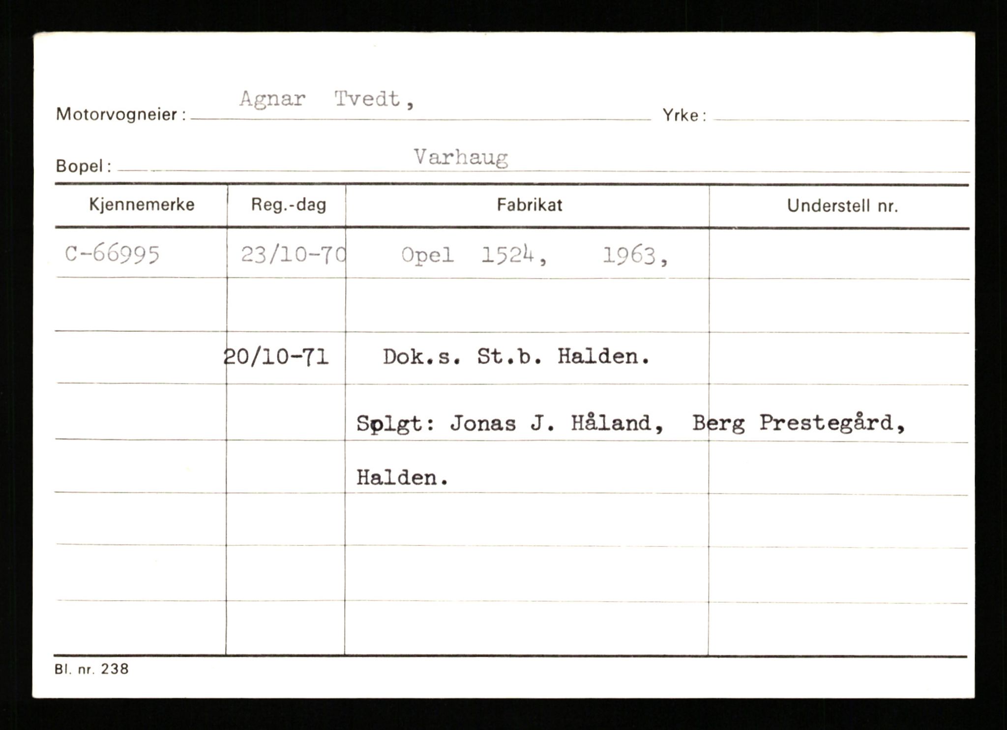 Stavanger trafikkstasjon, AV/SAST-A-101942/0/G/L0007: Registreringsnummer: 49019 - 67460, 1930-1971, p. 3213