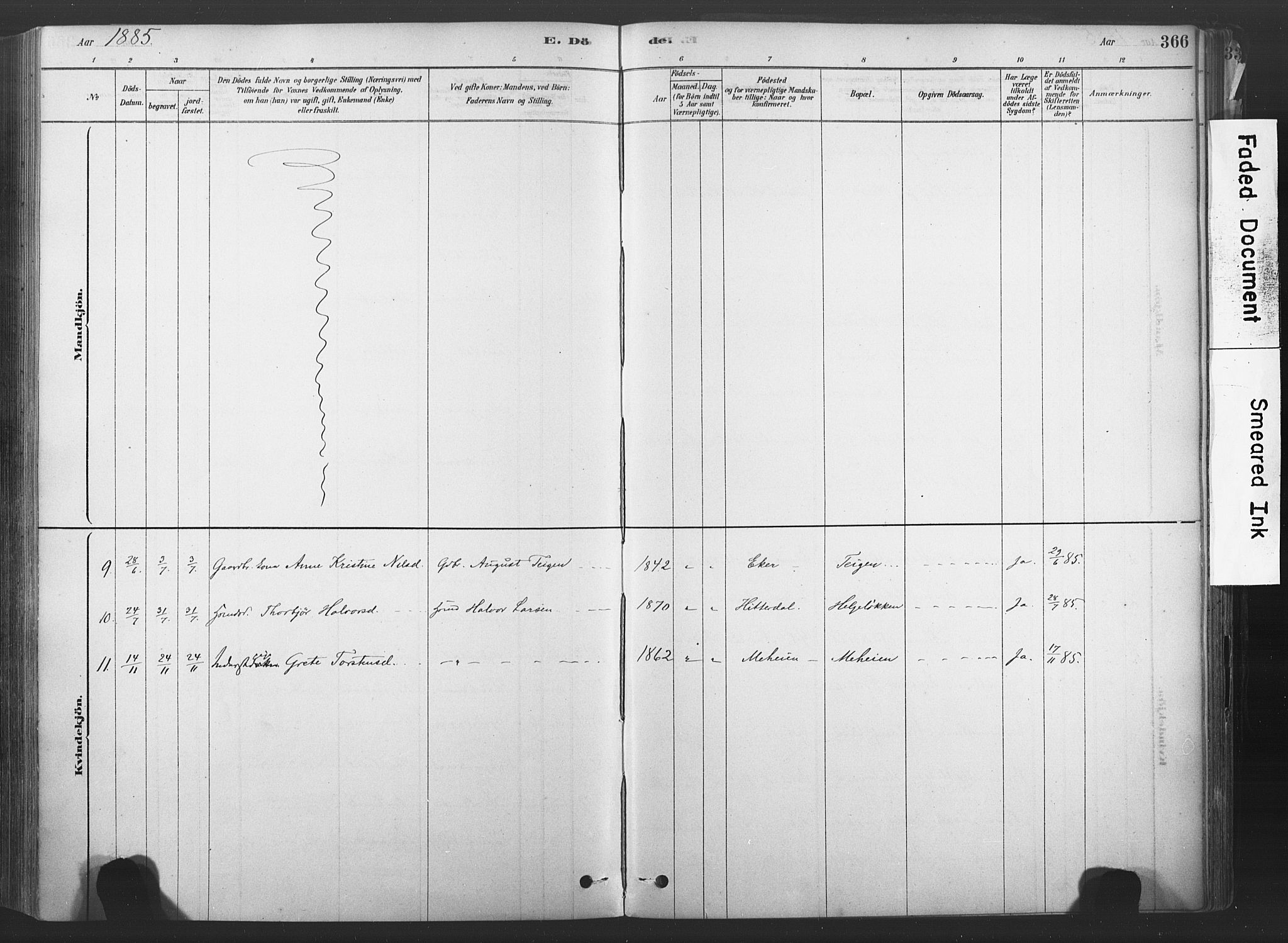 Sandsvær kirkebøker, AV/SAKO-A-244/F/Fd/L0001: Parish register (official) no. IV 1, 1878-1906, p. 366