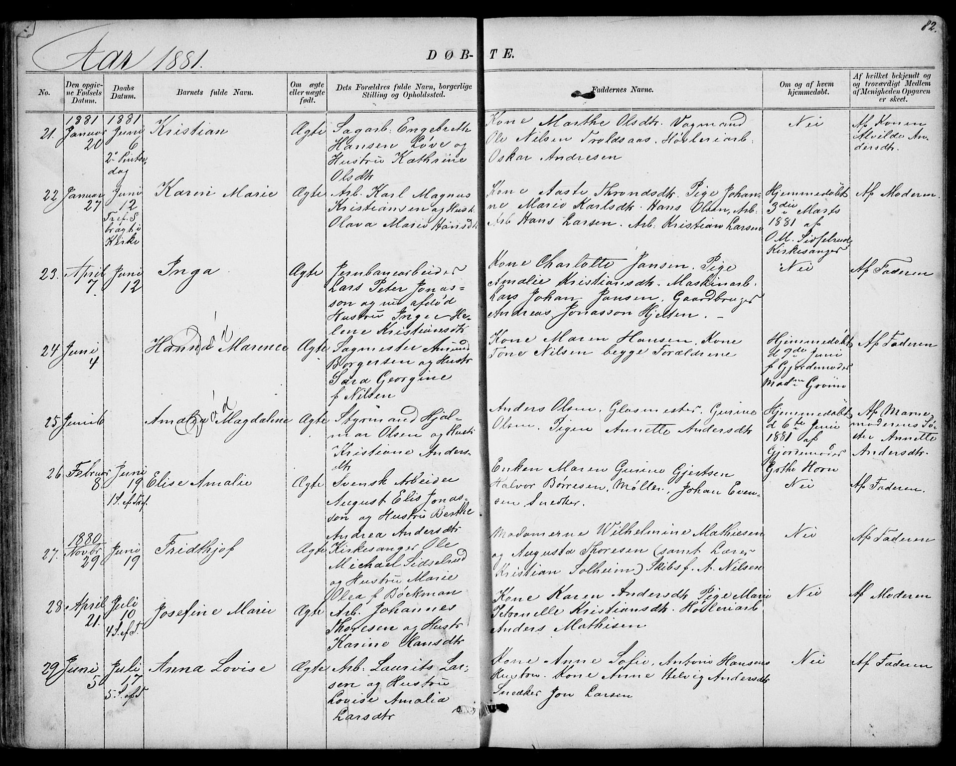 Larvik kirkebøker, AV/SAKO-A-352/G/Gb/L0003: Parish register (copy) no. II 3, 1867-1899, p. 82