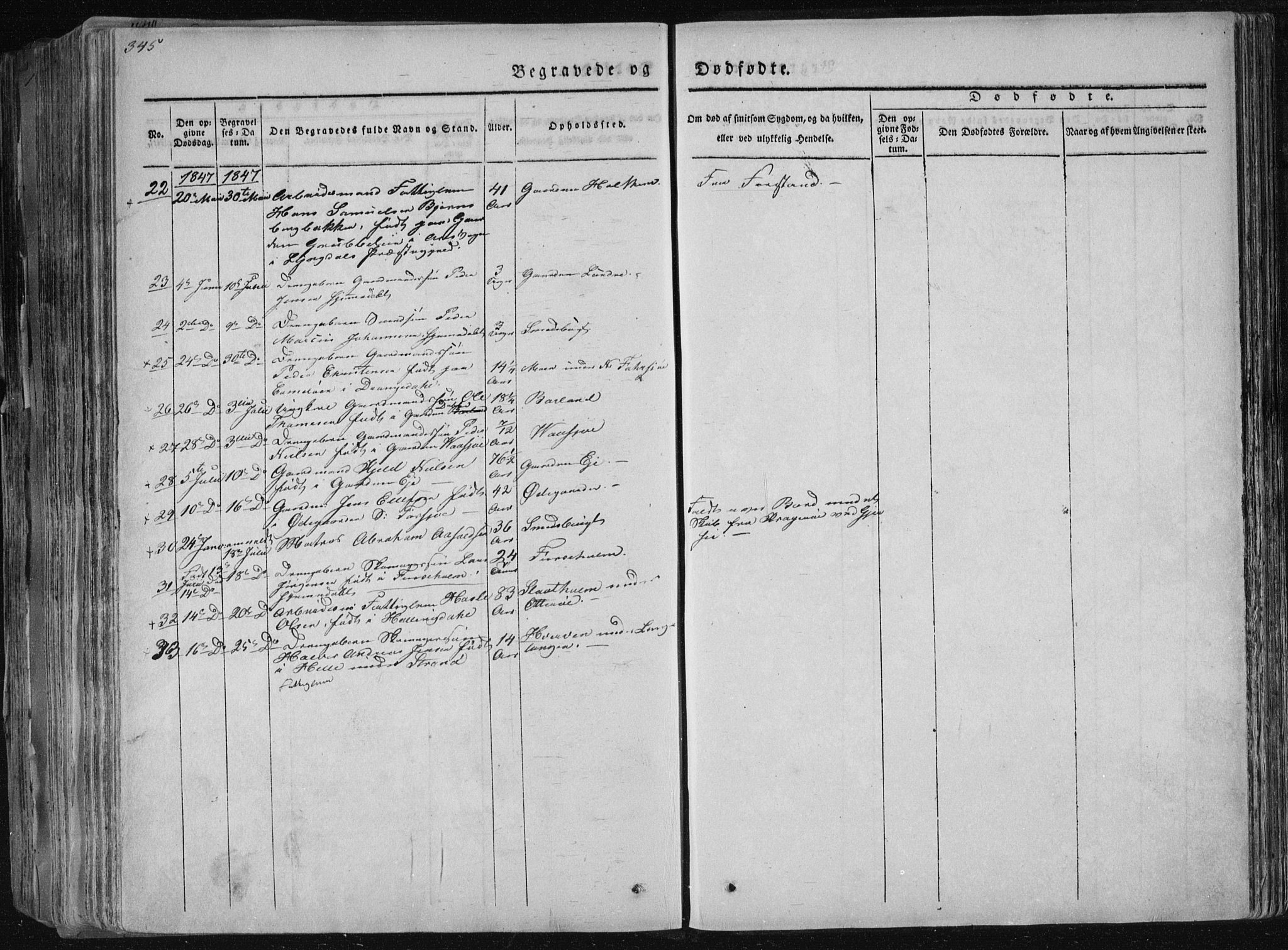 Sannidal kirkebøker, AV/SAKO-A-296/F/Fa/L0006: Parish register (official) no. 6, 1831-1847, p. 345