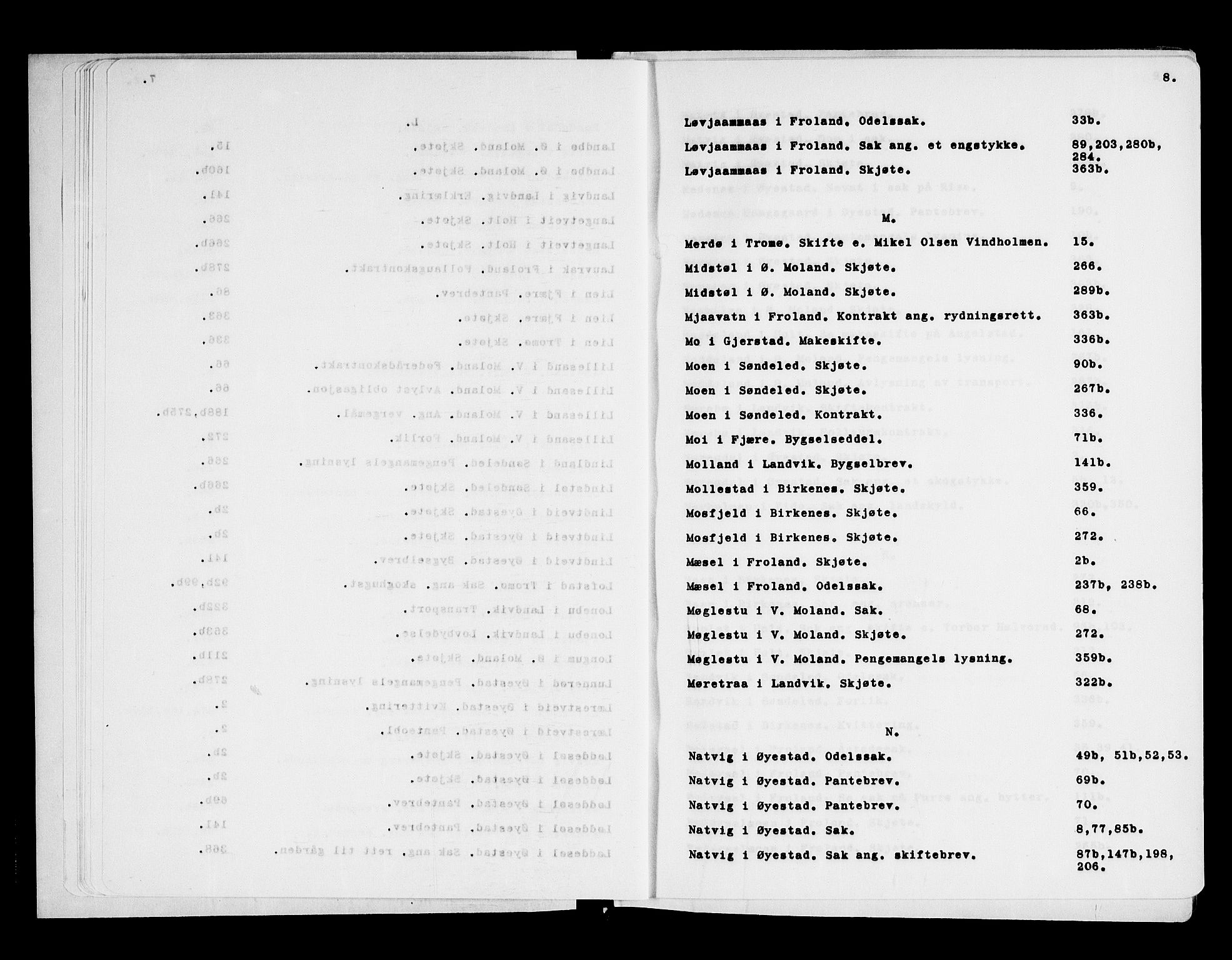 Nedenes sorenskriveri før 1824, AV/SAK-1221-0007/F/Fa/L0017: Tingbok med register nr 12, 1715-1717