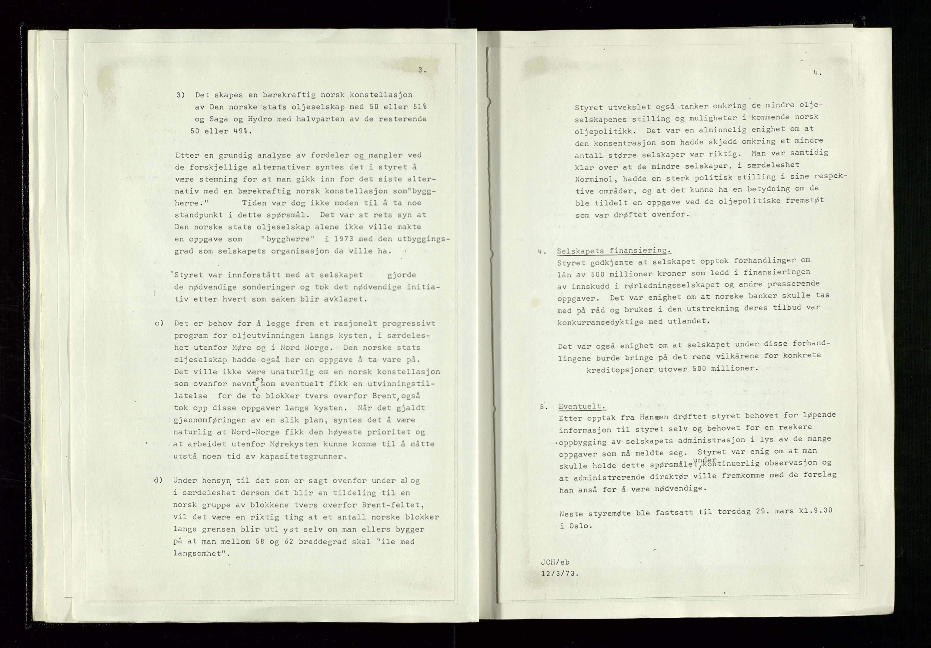 Pa 1339 - Statoil ASA, SAST/A-101656/0001/A/Ab/Aba/L0001: Styremøteprotokoller, 05.10.1972 til 14.12.1978, 1972-1978, p. 21