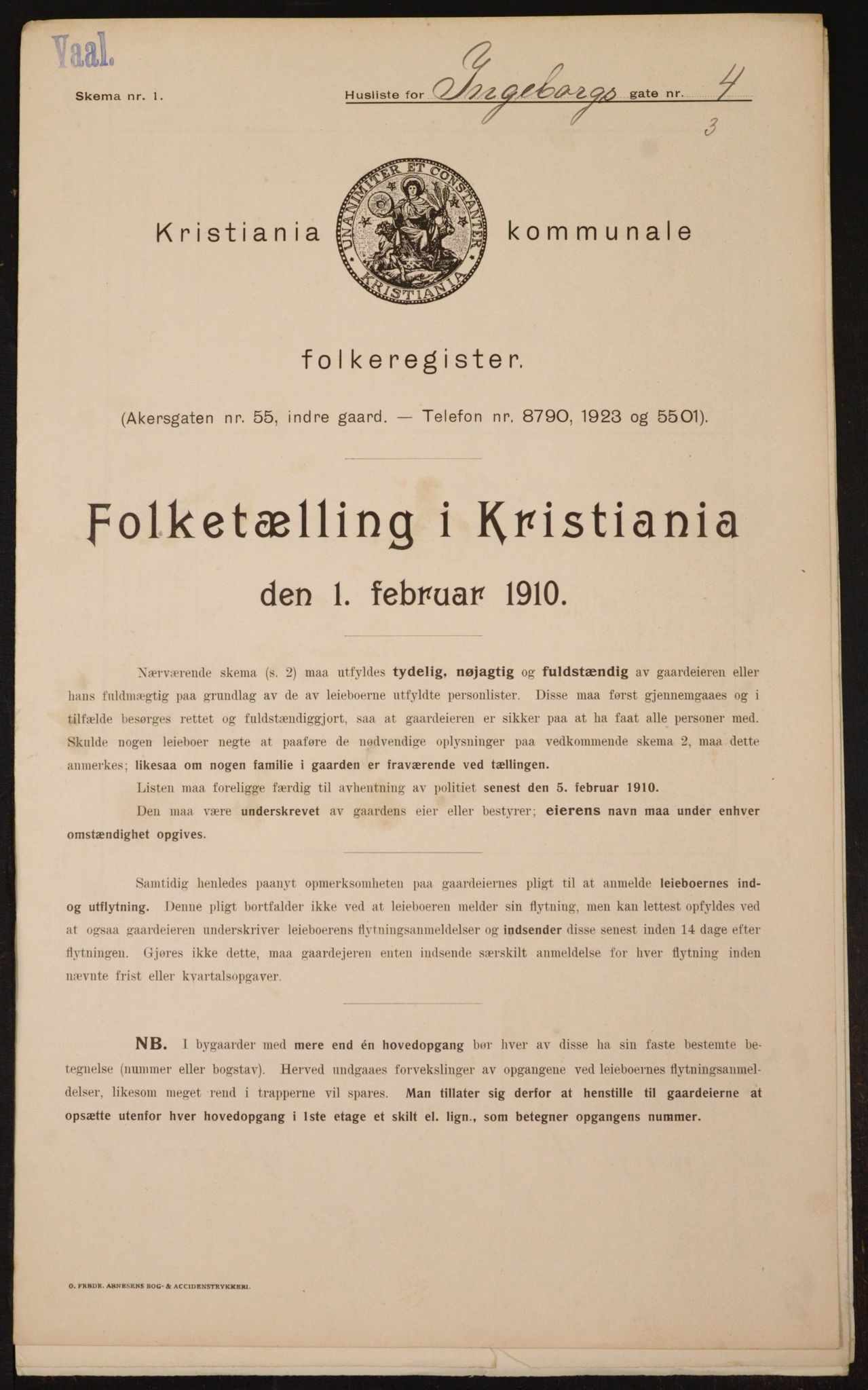 OBA, Municipal Census 1910 for Kristiania, 1910, p. 42782